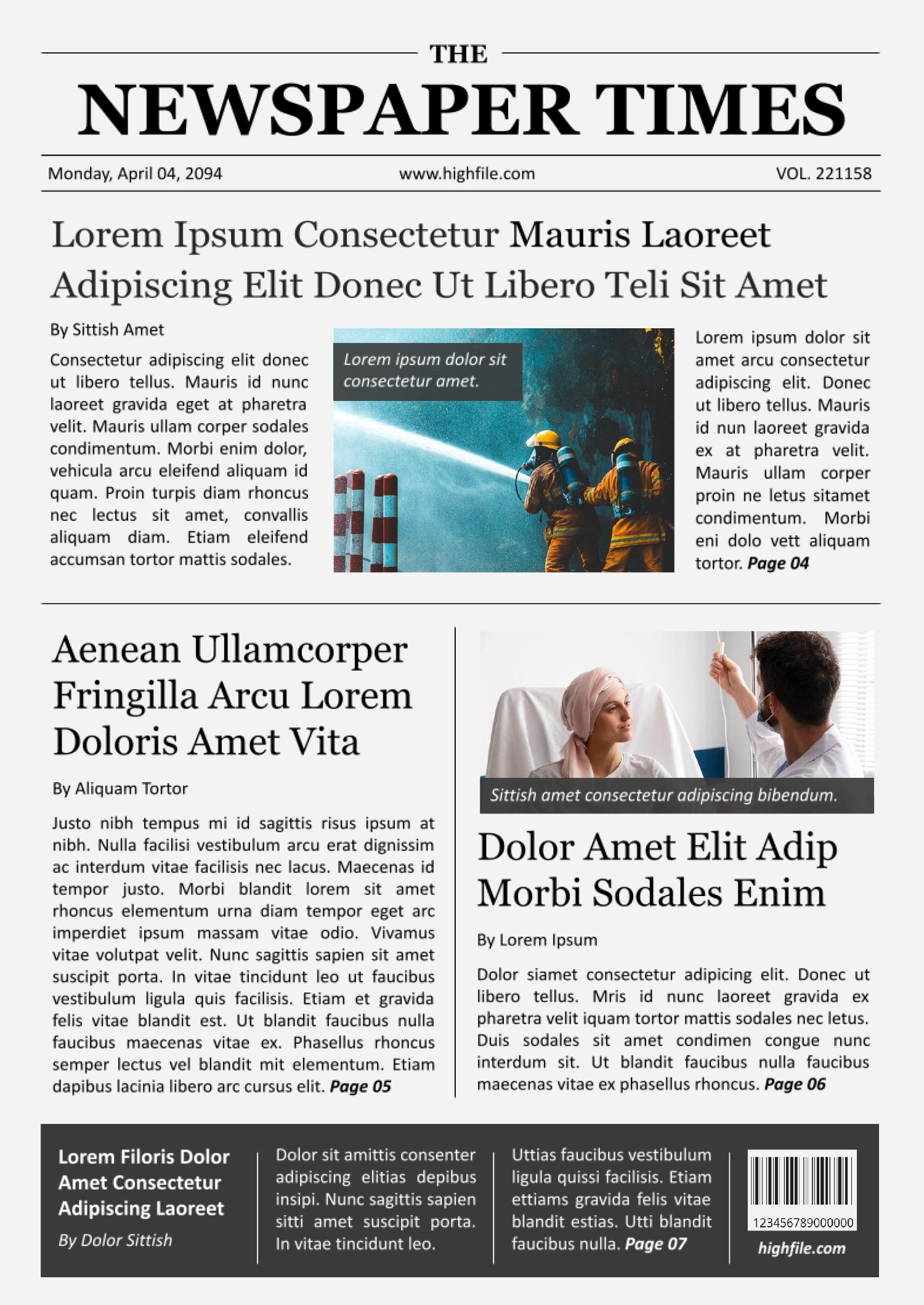 Free 5 Sample Newspaper Front Page In Ms Word Pdf Psd Free PSD