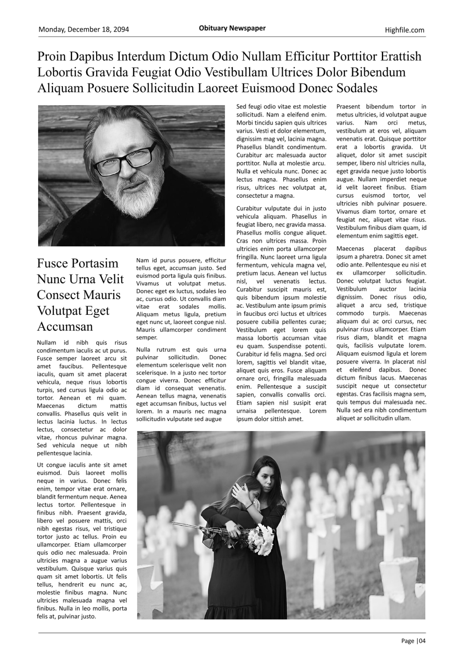 Elegant Obituary Newspaper Template Word Google Docs Highfile elegant-obituary-newspaper-template-word-google-docs-highfile