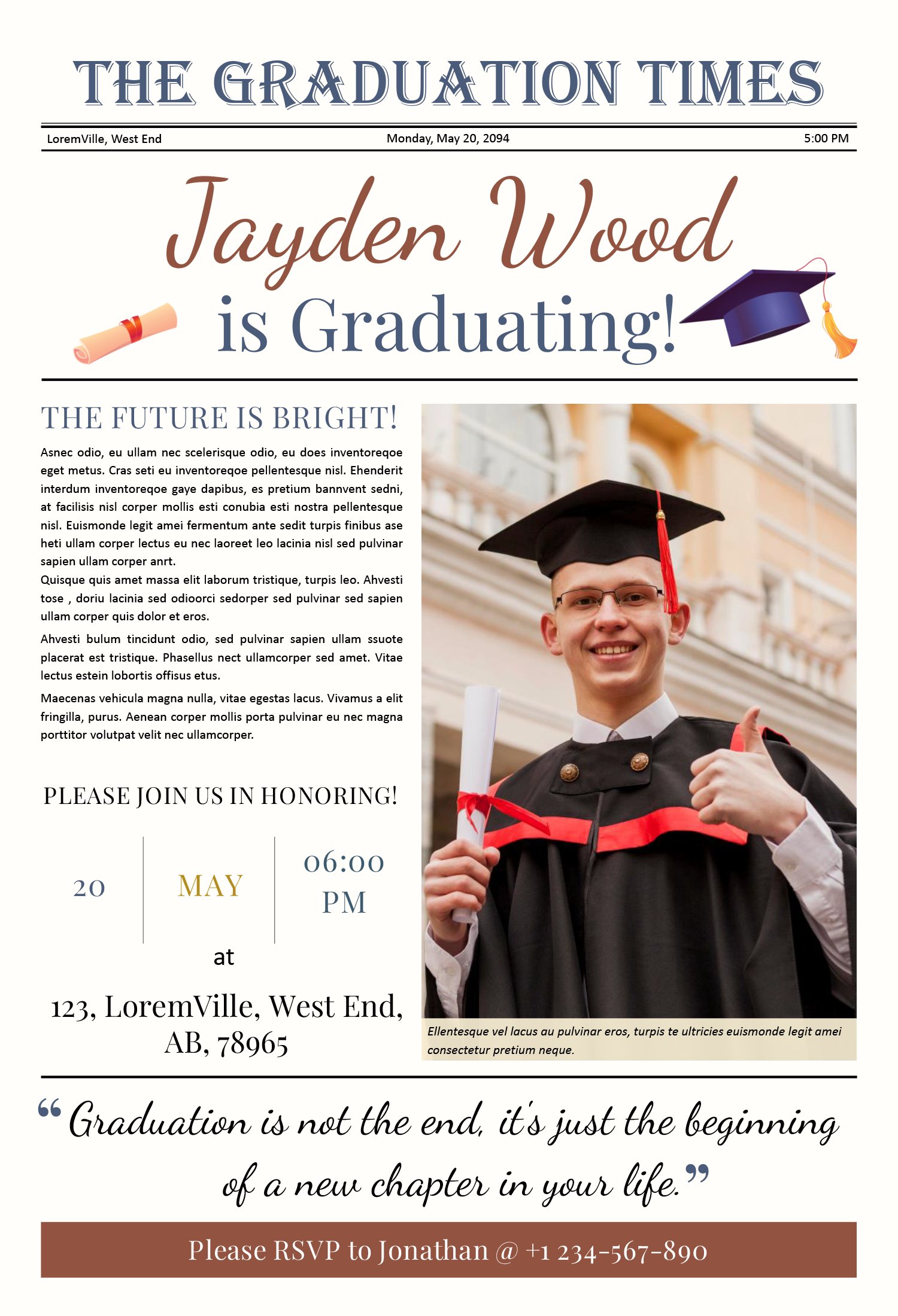 Graduation Announcement Graduation Announcement