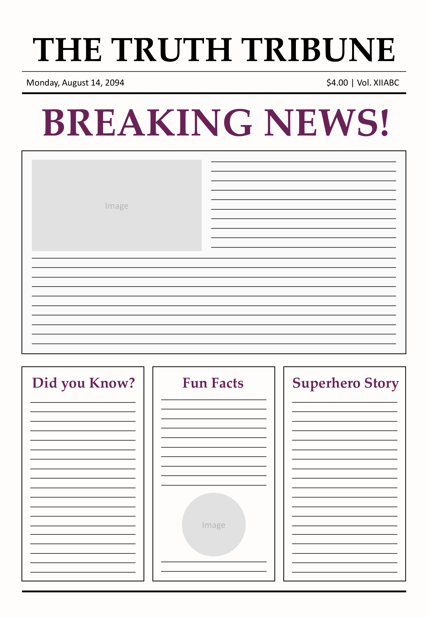 Blank A4 Newspaper Template PowerPoint Google Slides Highfile Blank A4 Newspaper Template PowerPoint Google Slides Highfile