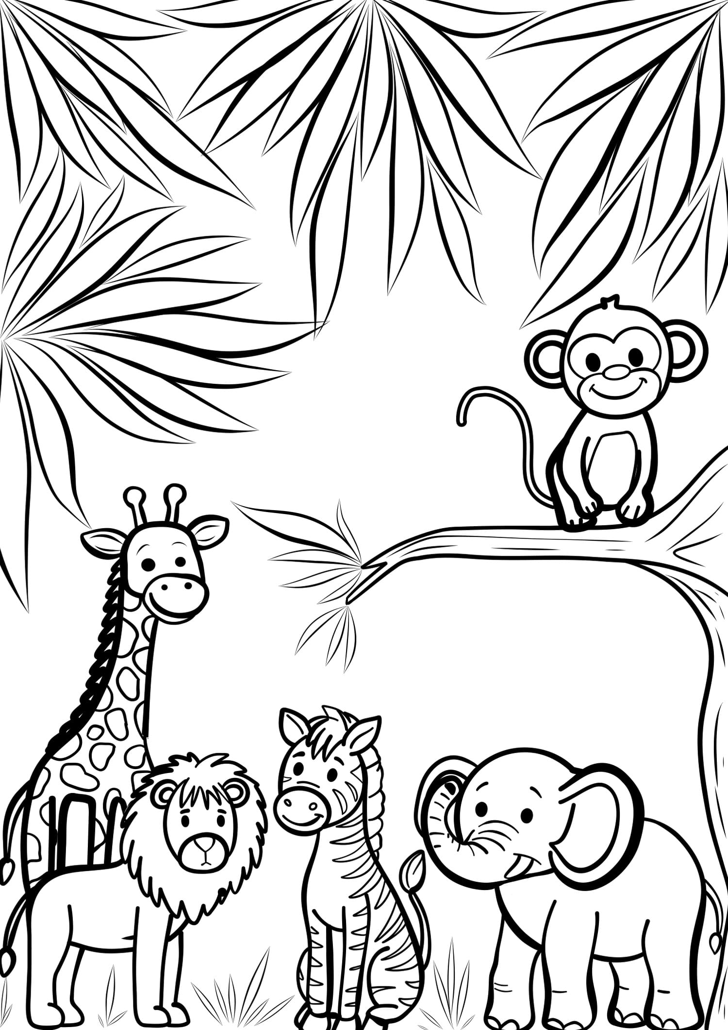 Animals Coloring Page PDF - Animals Coloring Page PDF