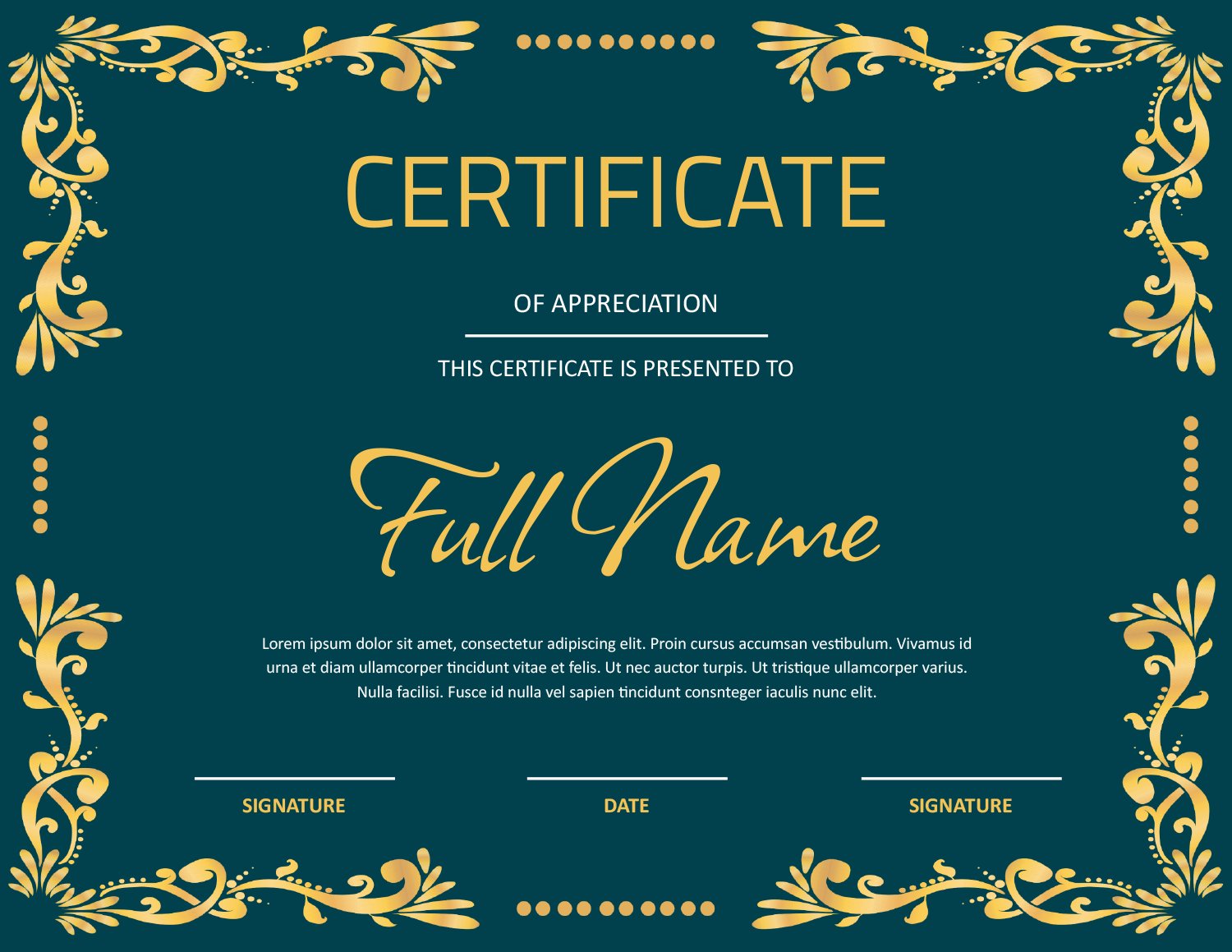 Green and Gold Award Certificate Template Word Google Docs Highfile Green and Gold Award Certificate Template Word Google Docs Highfile