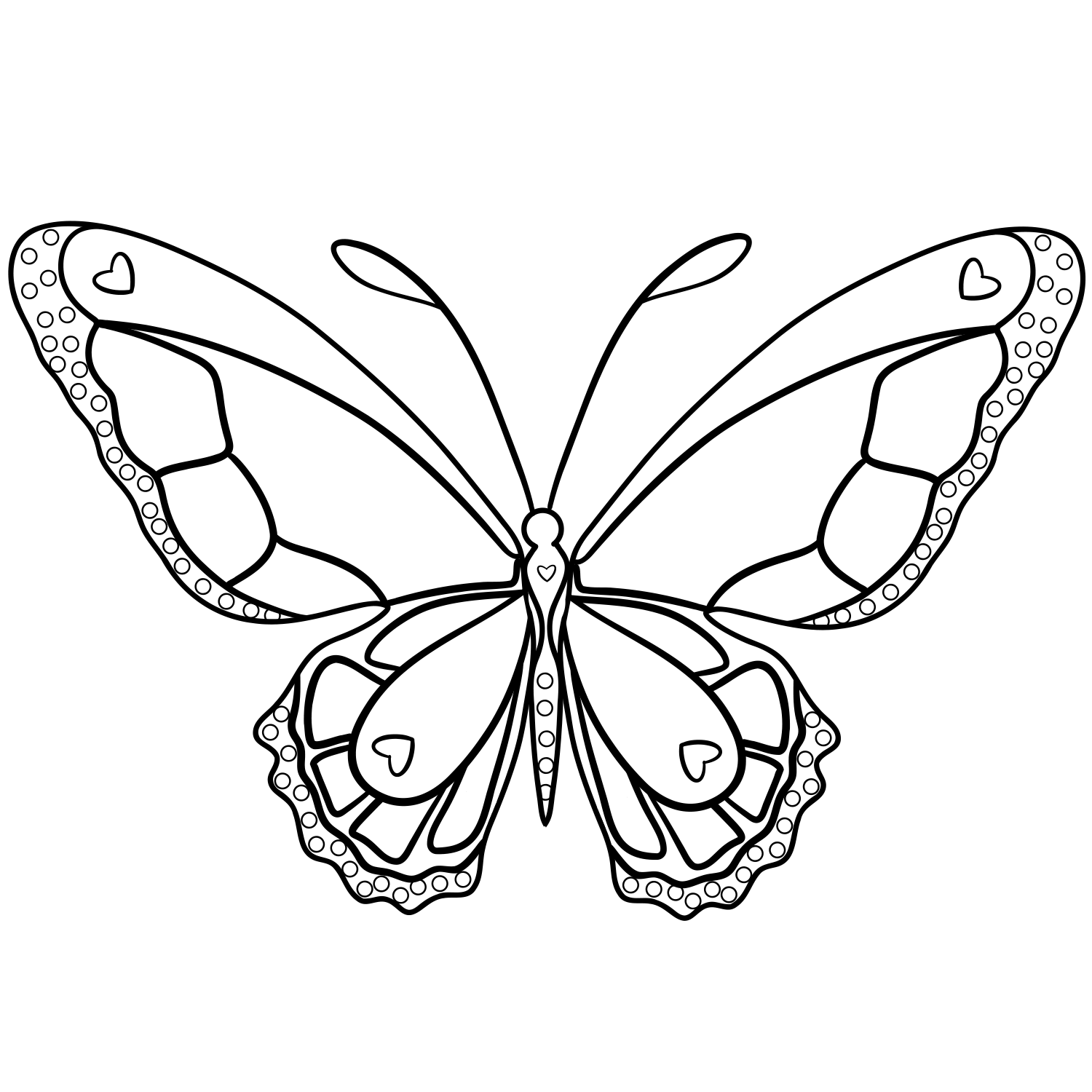 Minimal Butterfly Coloring Page - PDF - Highfile