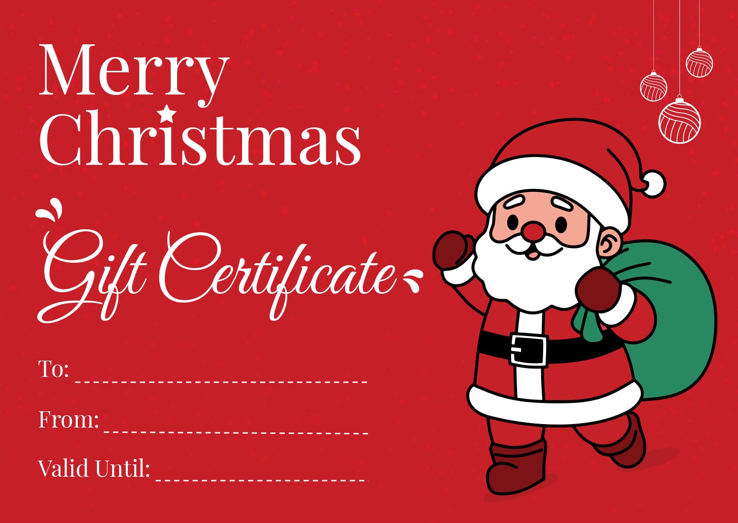 Holiday Gift Certificate Template Highfile