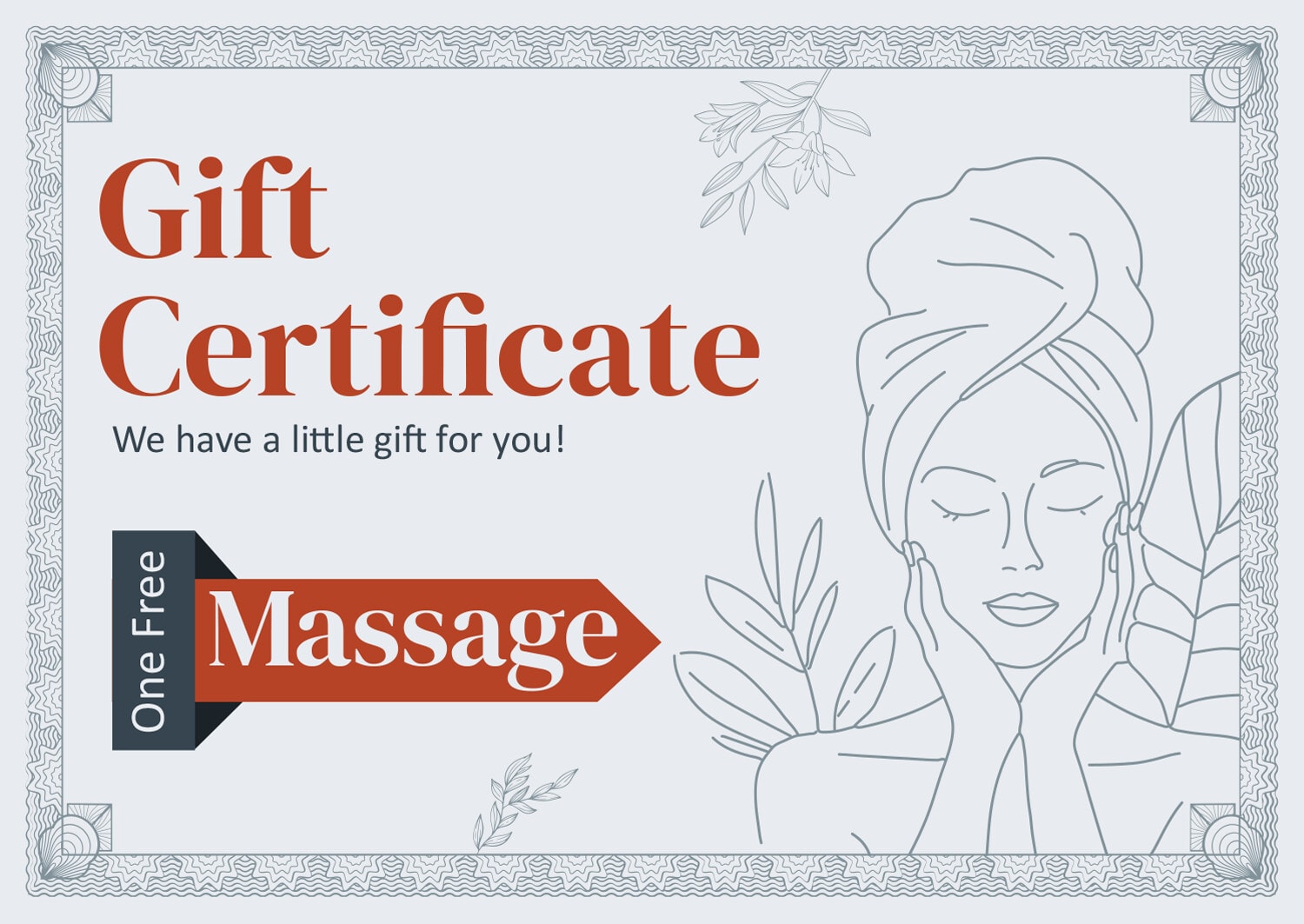 Vintage Spa Style Gift Certificate Template - Word | Google Docs