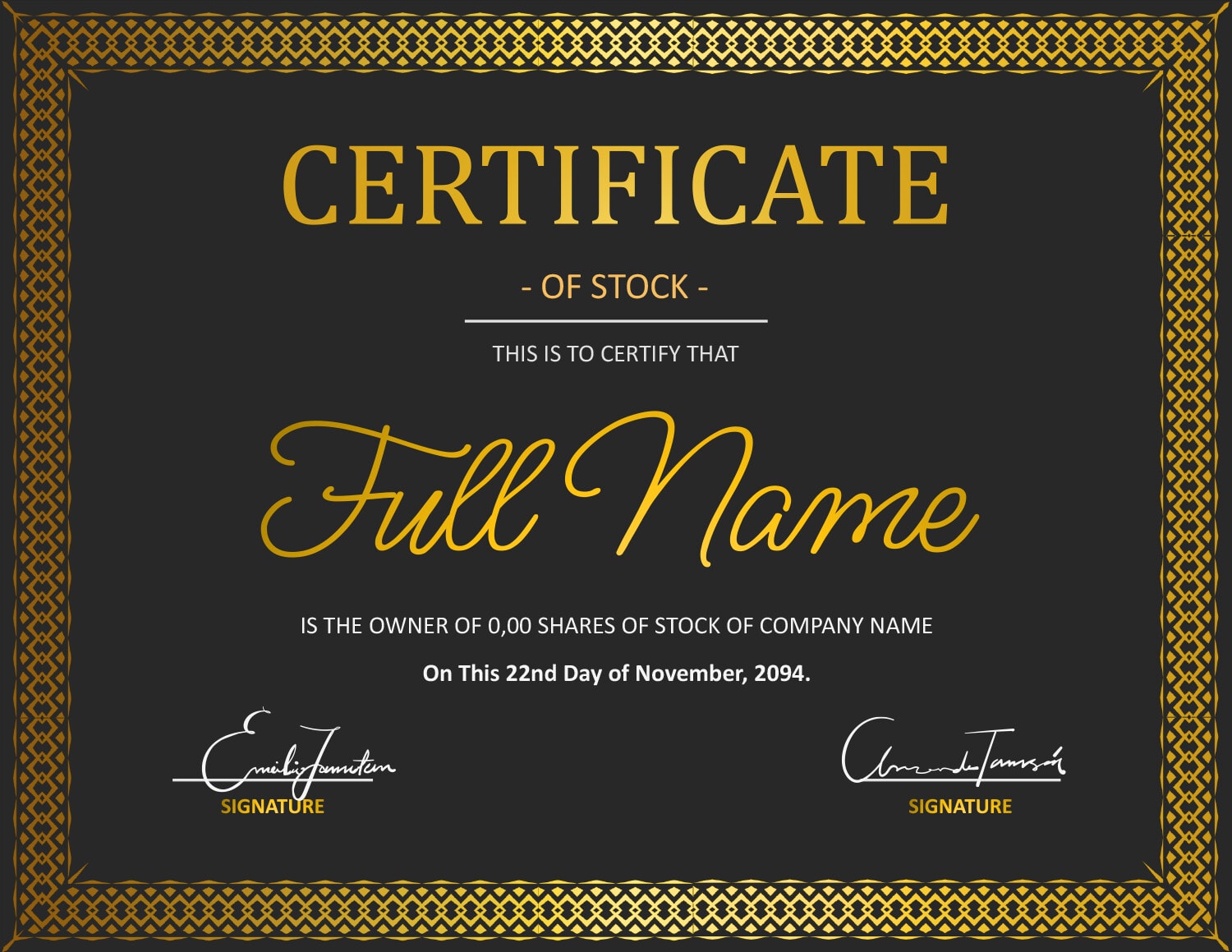 free-editable-stock-certificate-templates-highfile for Free Printable Blank Stock Certificates Free Editable Stock Certificate Templates - Highfile for Free Printable Blank Stock Certificates