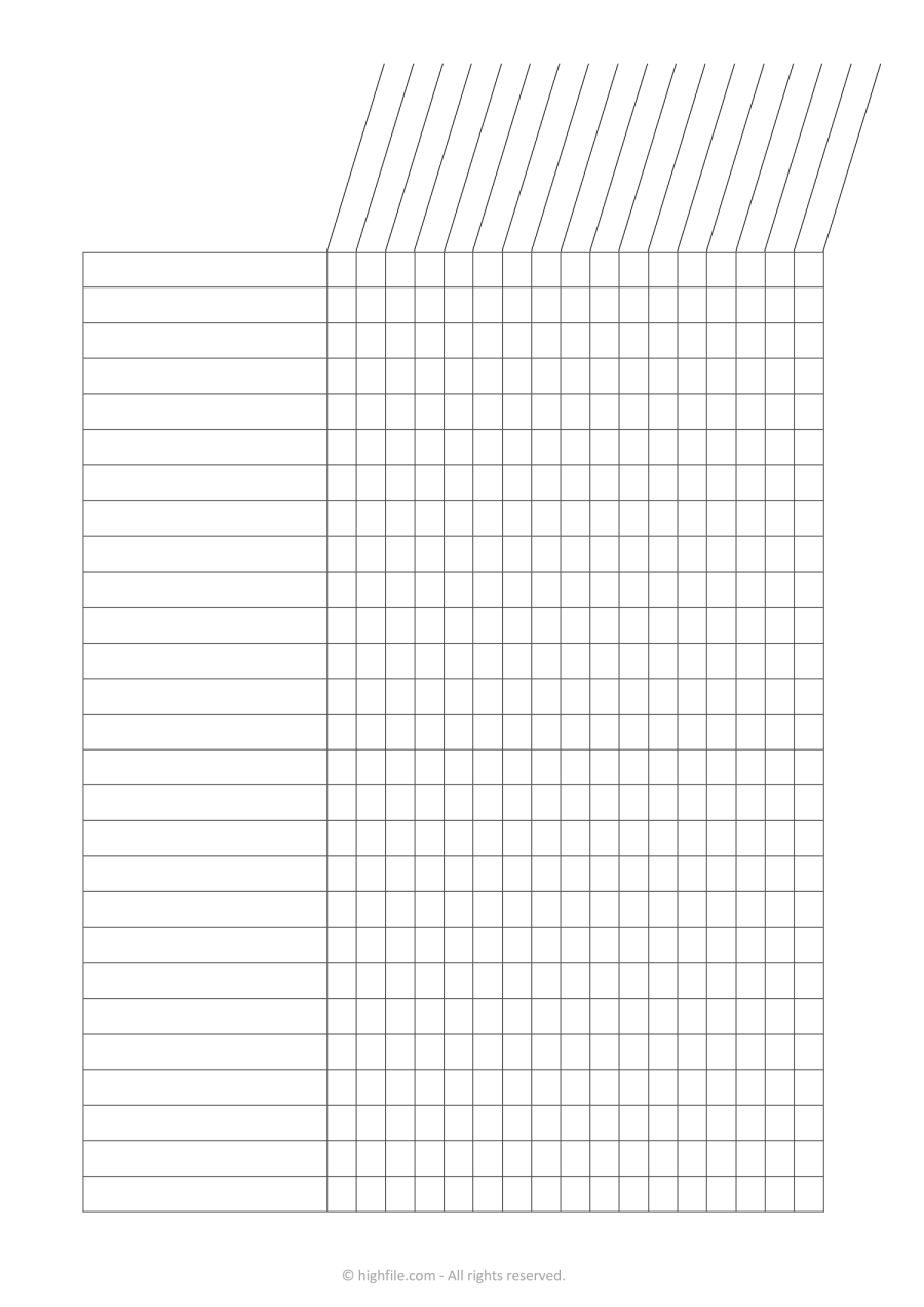 Blank Class Roster Template - Word | PDF - Highfile