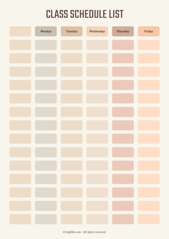 Blank Class Roster Template - Word | PDF - Highfile