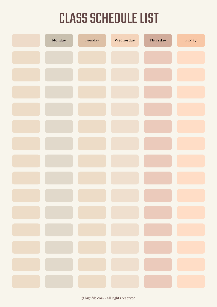 Blank Class Roster - Word | Google Docs | PDF - Highfile