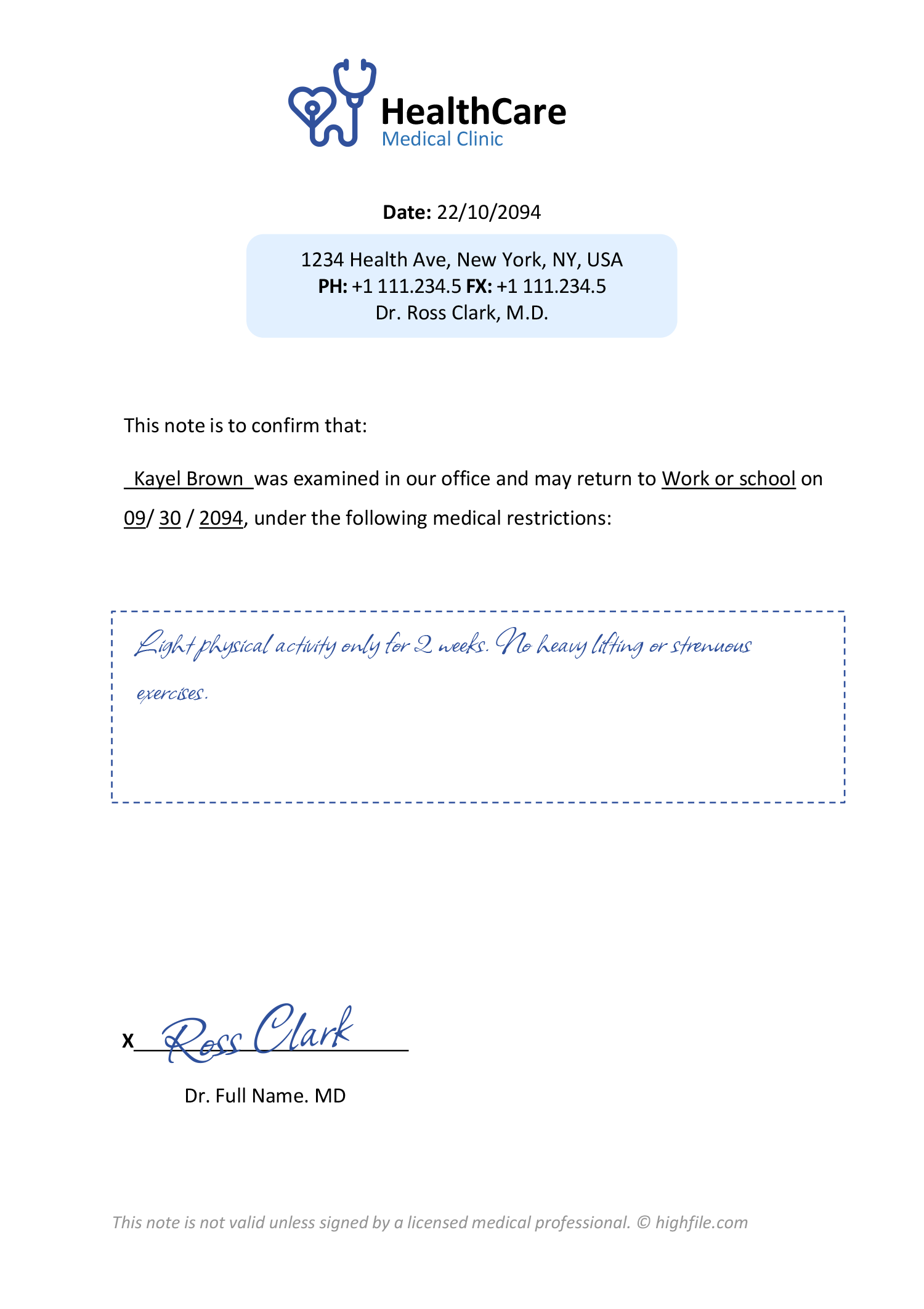 Free Doctor's Note Templates - Customize and Print