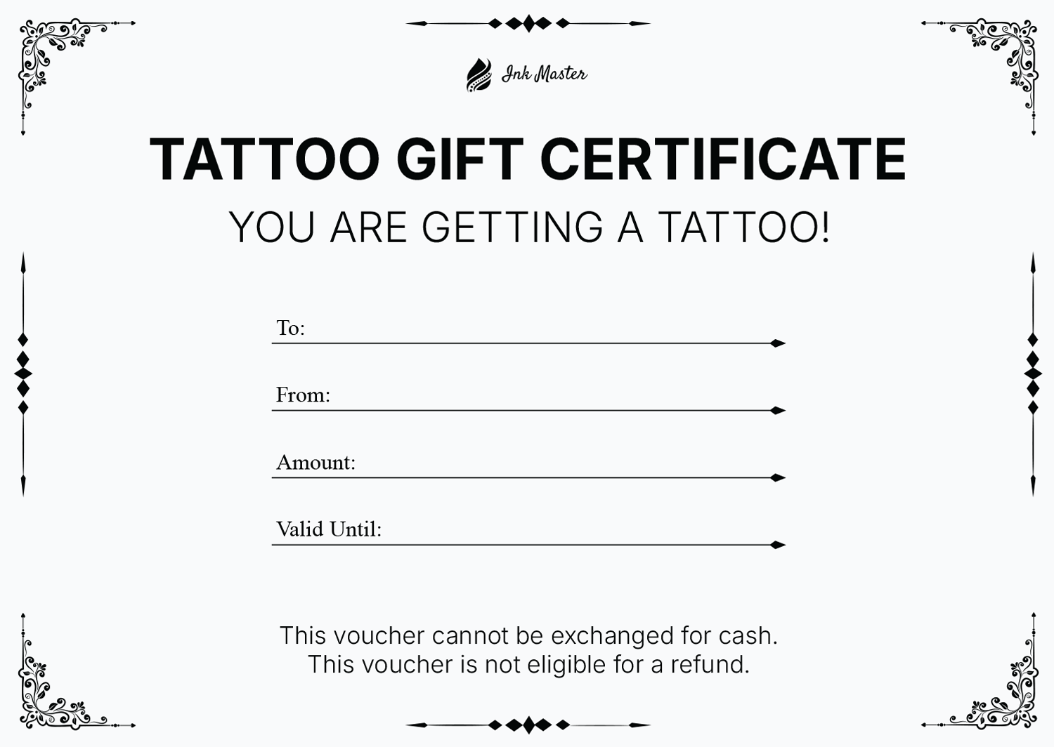 Minimal Tattoo Gift Certificate Template Word Google Docs Adobe Minimal Tattoo Gift Certificate Template Word Google Docs Adobe
