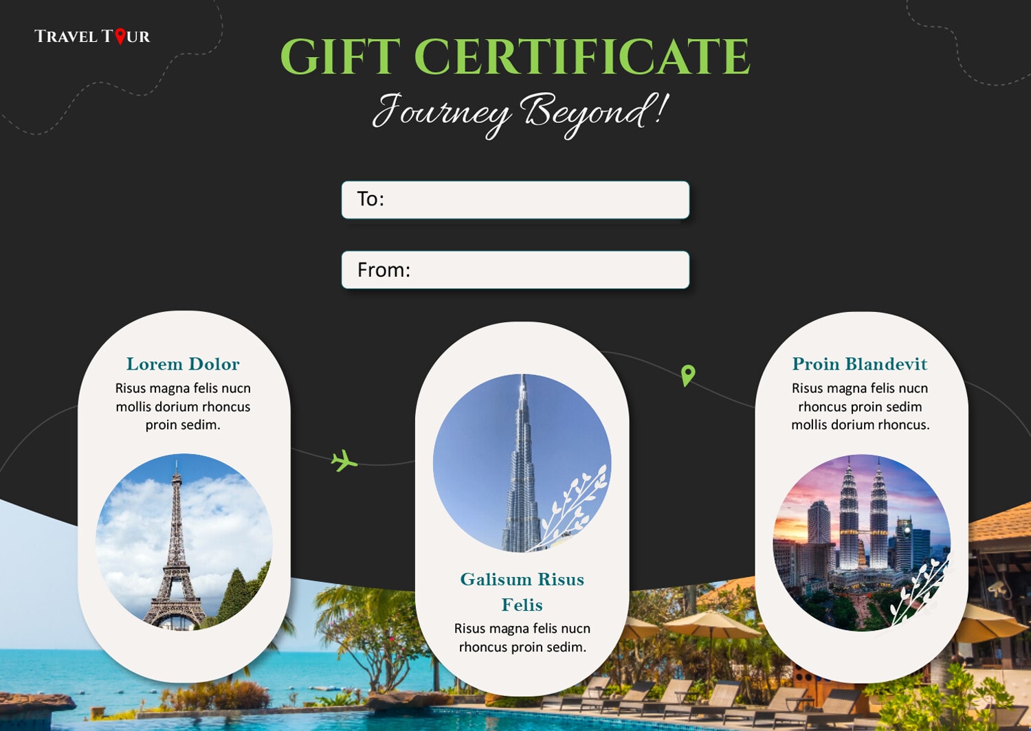 Elegant Travel Gift Certificate Template Word Google Docs Highfile