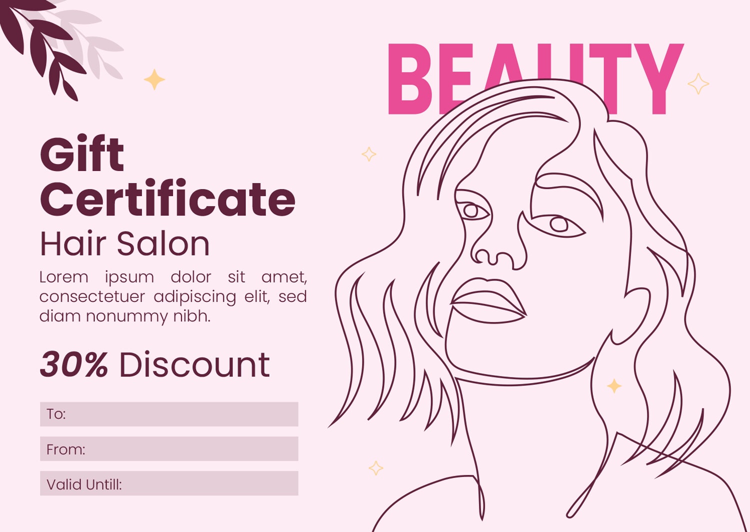 Free Editable Salon Gift Certificate Templates - Highfile free-editable-salon-gift-certificate-templates-highfile