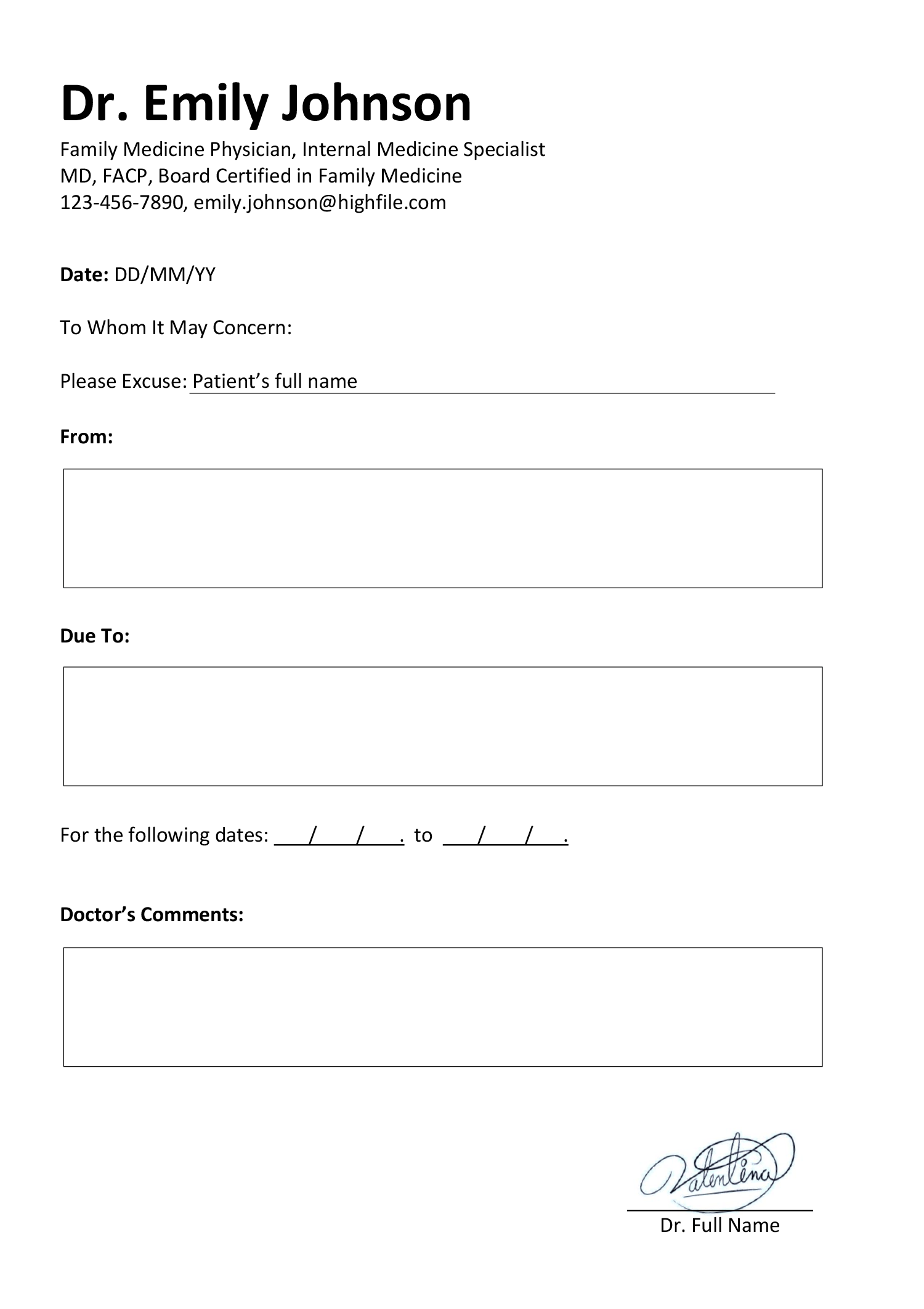 Pediatric Doctors Note Template Word PDF Highfile Pediatric Doctors Note Template Word PDF Highfile