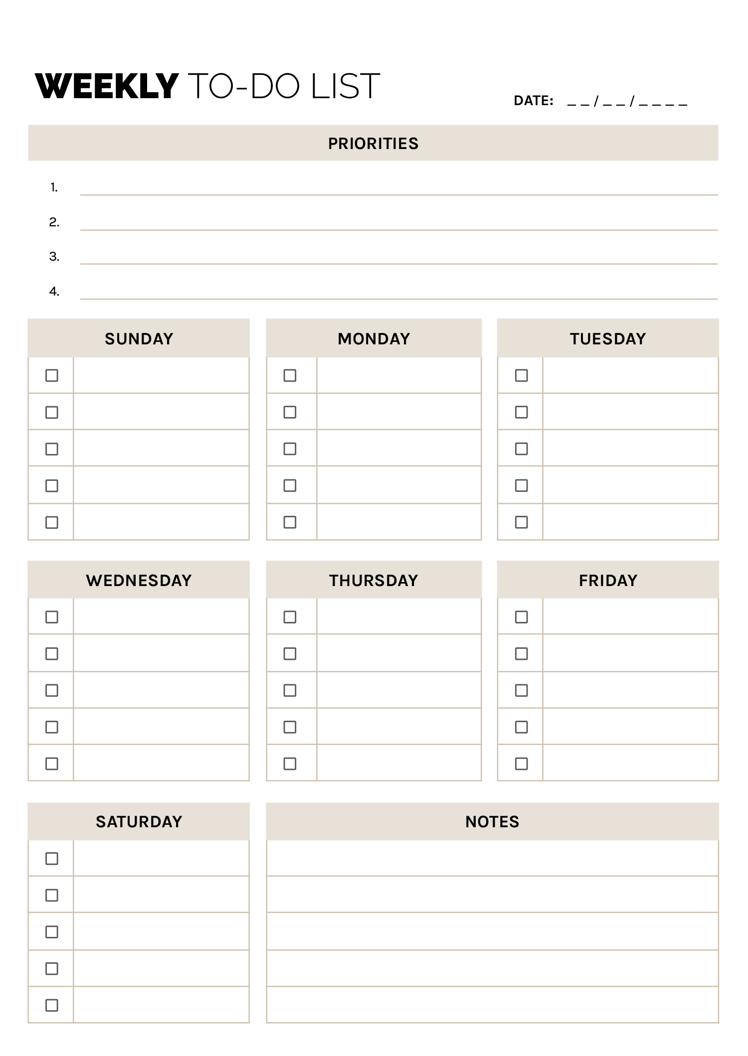 Minimal Weekly To Do List Word Google Docs Highfile minimal-weekly-to-do-list-word-google-docs-highfile