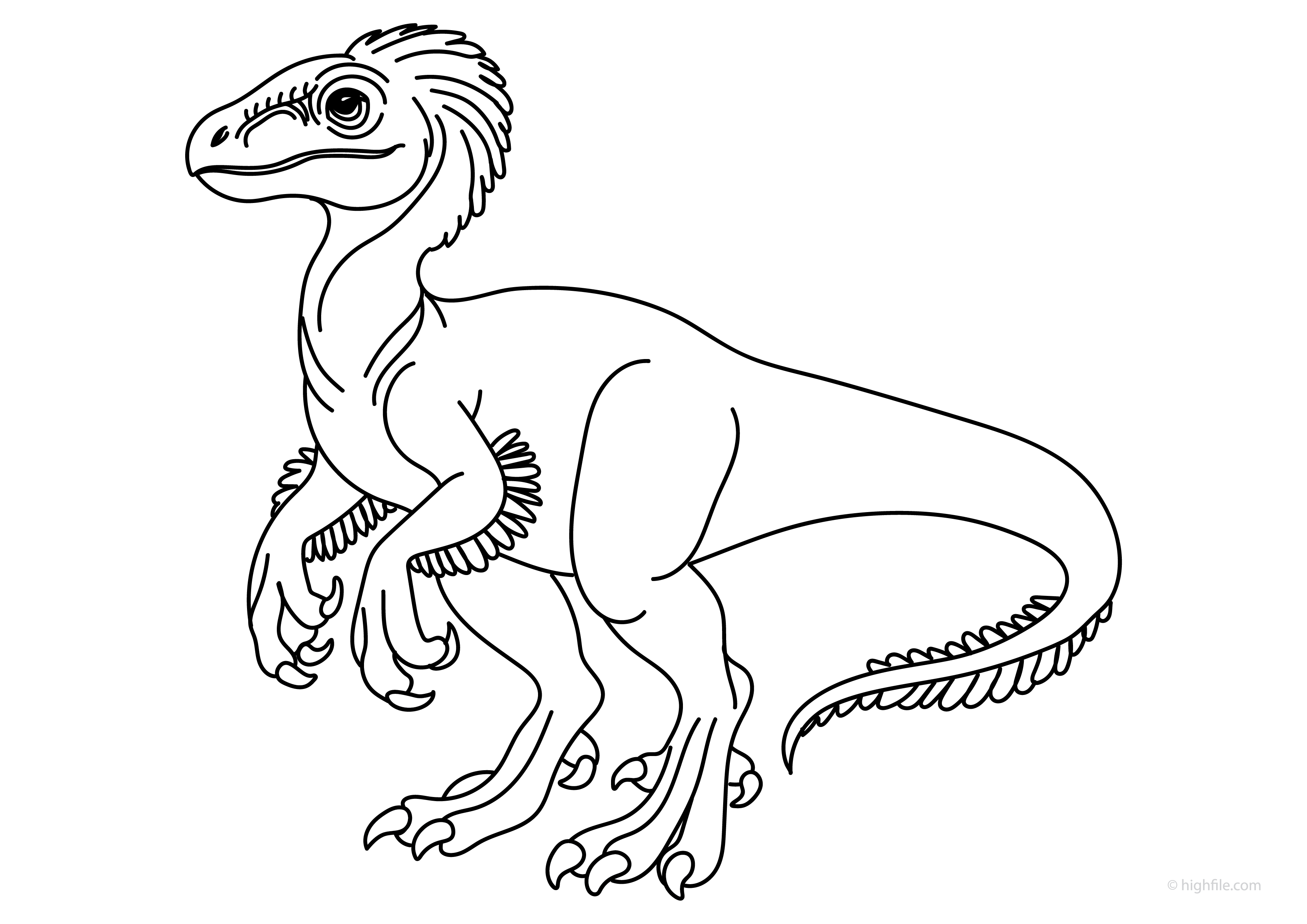Oviraptor Coloring Page PDF Highfile oviraptor-coloring-page-pdf-highfile