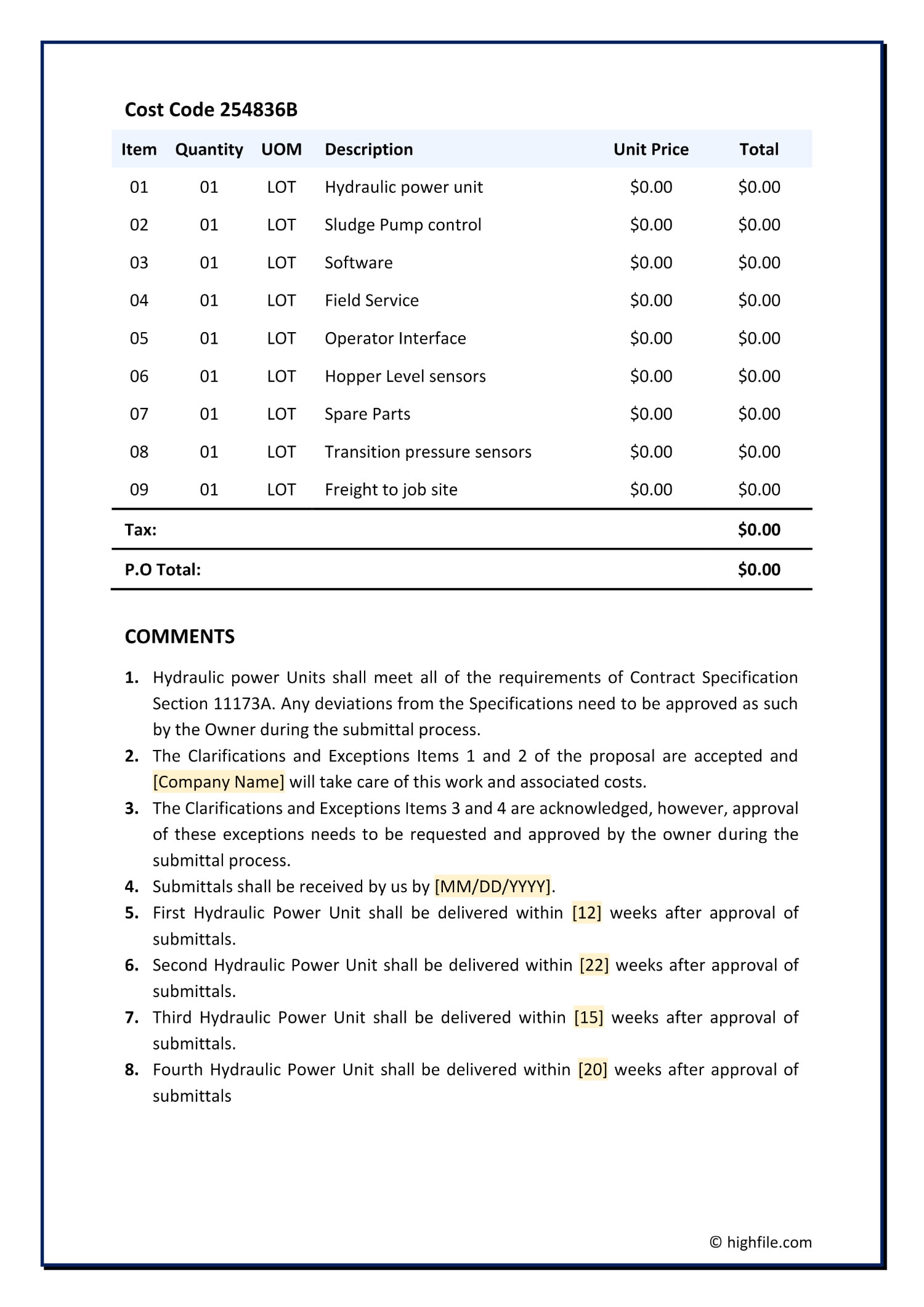 Purchase Order Agreement Template Word PDF Google Docs Highfile Purchase Order Agreement Template Word PDF Google Docs Highfile