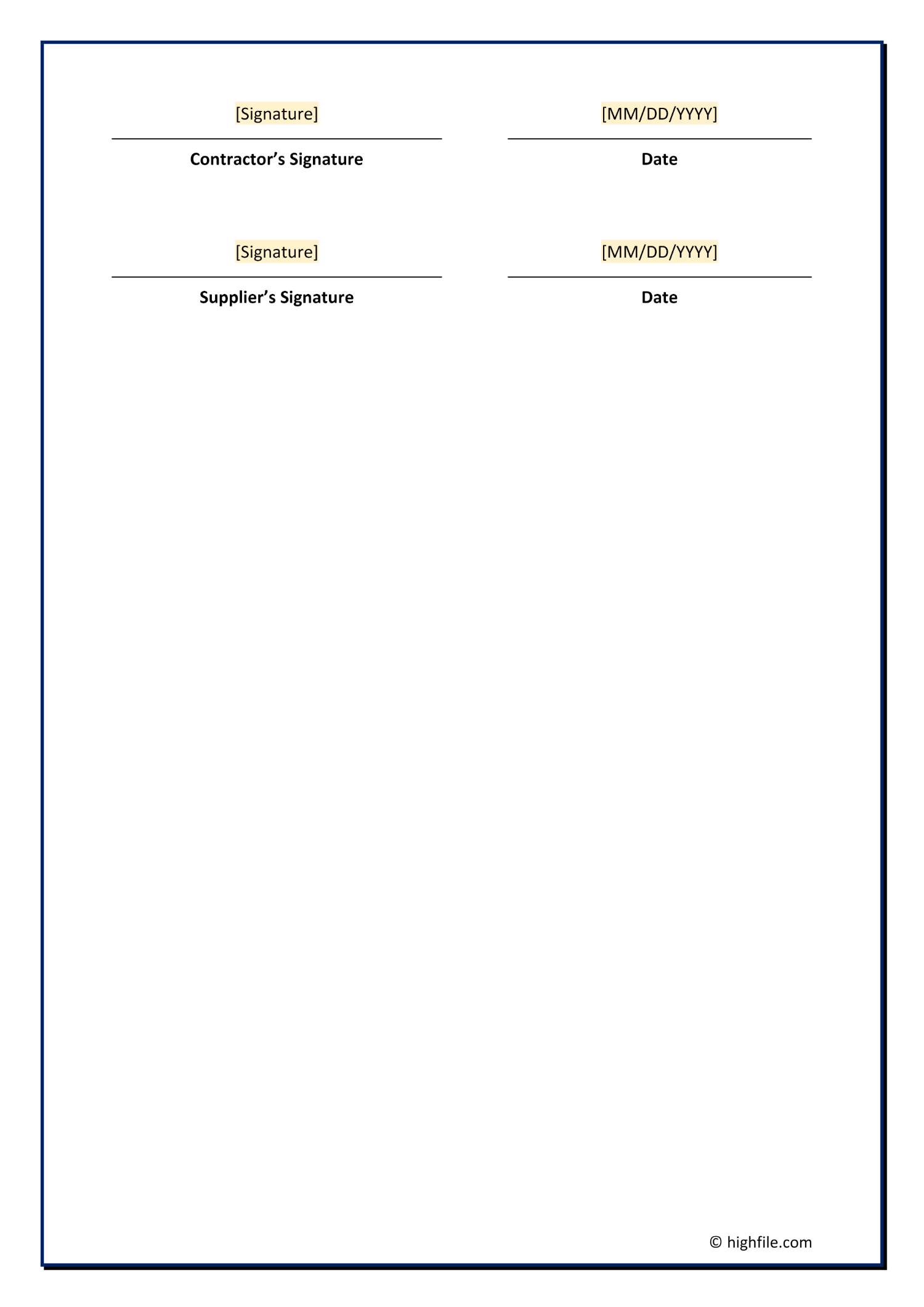 purchase-order-agreement-template-word-pdf-google-docs-highfile for Printable Free Blank Purchase Agreement Form Purchase Order Agreement Template - Word | PDF | Google Docs - Highfile for Printable Free Blank Purchase Agreement Form