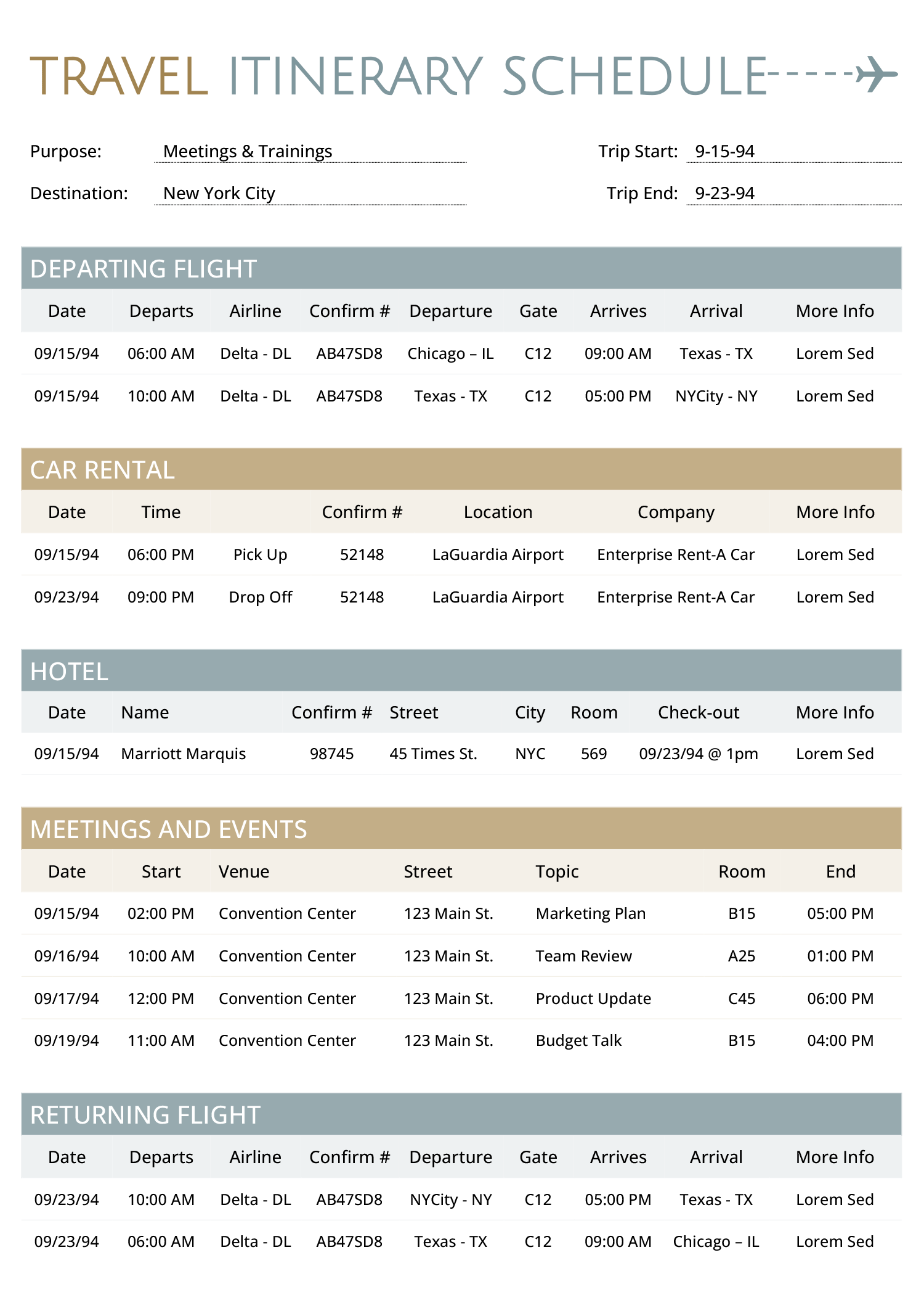 Travel Itinerary Schedule Template Google Docs Word travel itinerary schedule template - word | google docs - highfile