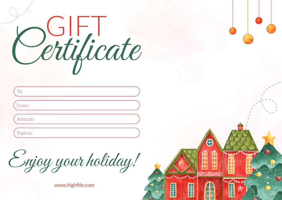 elegant-style-holiday-gift-certificate-template-word-google-docs-adobe-illustrator-highfile for Free Printable Gift Certificates Templates Christmas Elegant Style Holiday Gift Certificate Template - Word | Google Docs | Adobe Illustrator - Highfile for Free Printable Gift Certificates Templates Christmas
