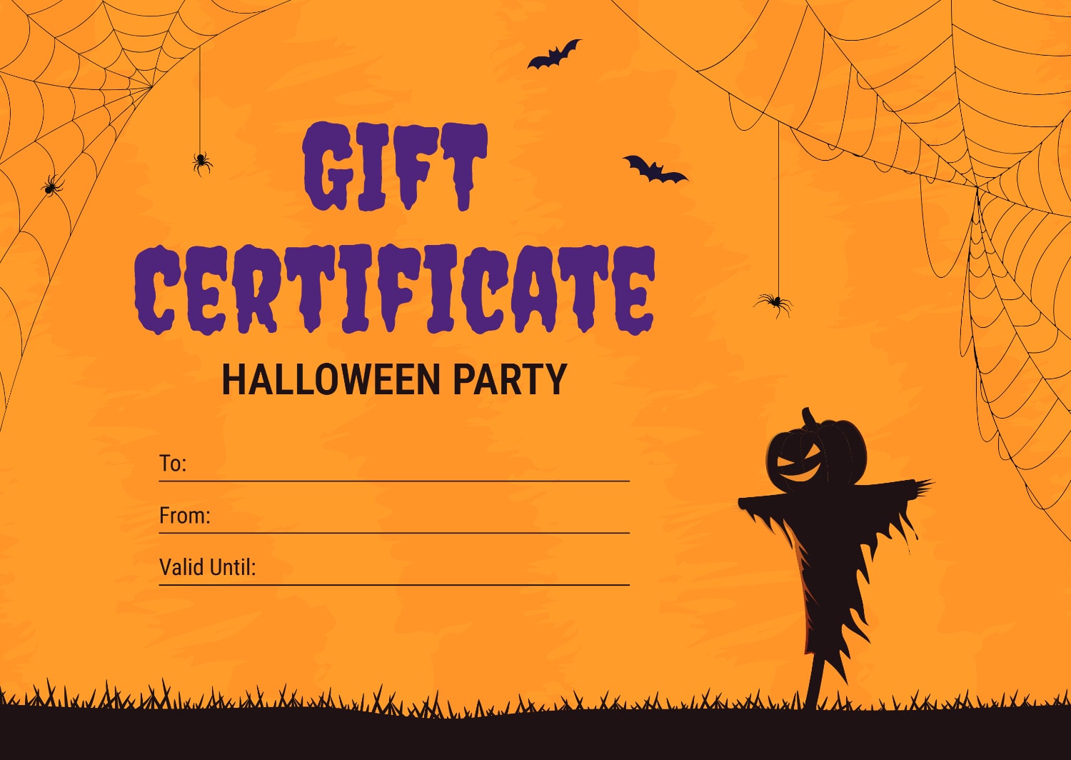 orange-and-purple-halloween-gift-certificate-template-word-google-docs-adobe-illustrator-highfile for Free Printable Halloween Certificate Templates Orange and Purple Halloween Gift Certificate Template - Word | Google Docs | Adobe Illustrator - Highfile for Free Printable Halloween Certificate Templates