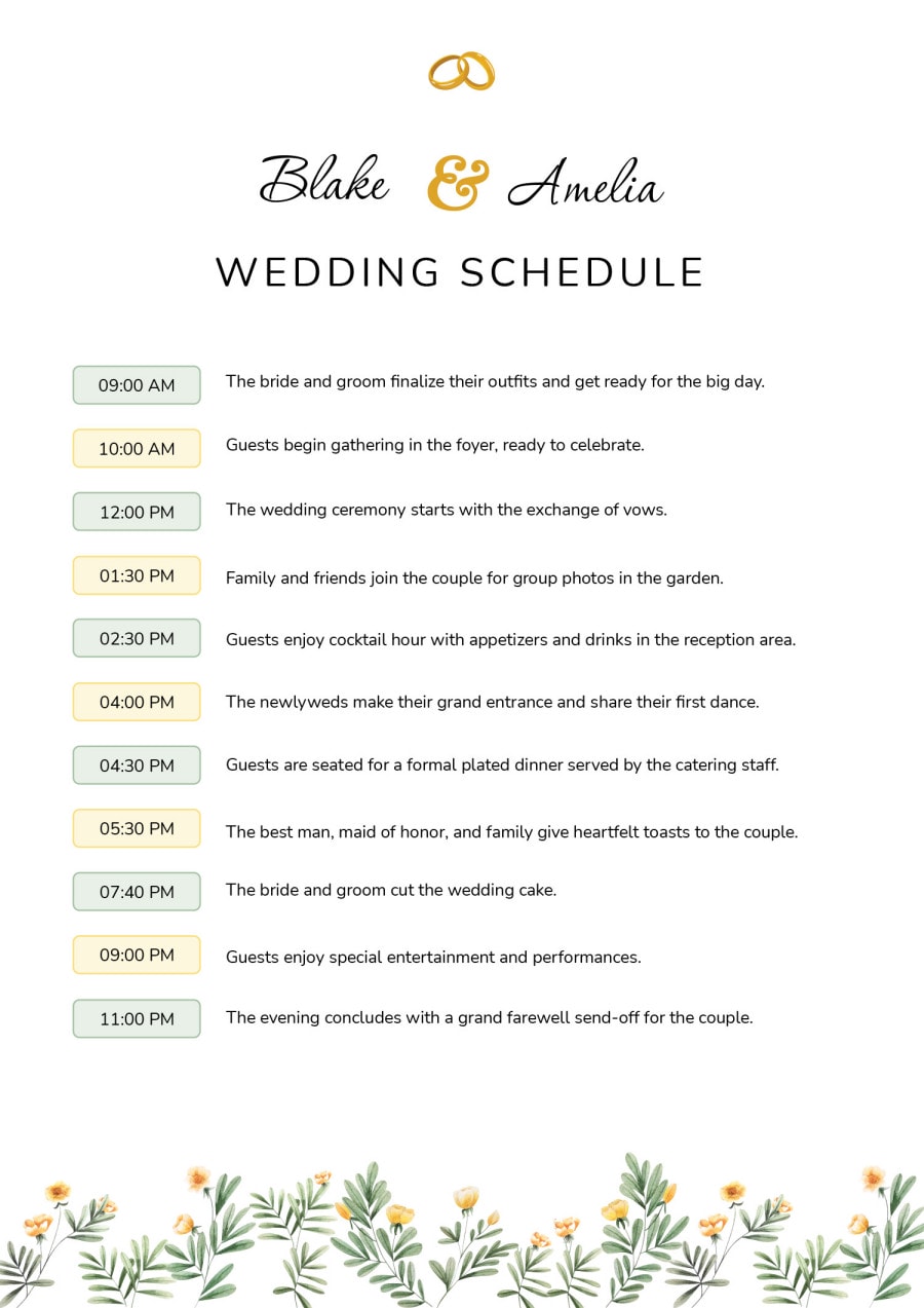 Wedding Party Schedule Template Google Docs Word Highfile wedding-party-schedule-template-google-docs-word-highfile