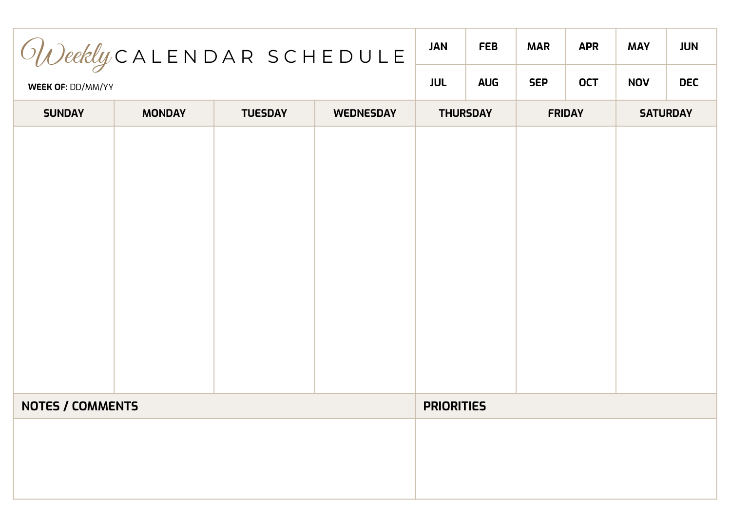 Weekly Calendar Schedule Template Google Docs Word Highfile Weekly Calendar Schedule Template Google Docs Word Highfile