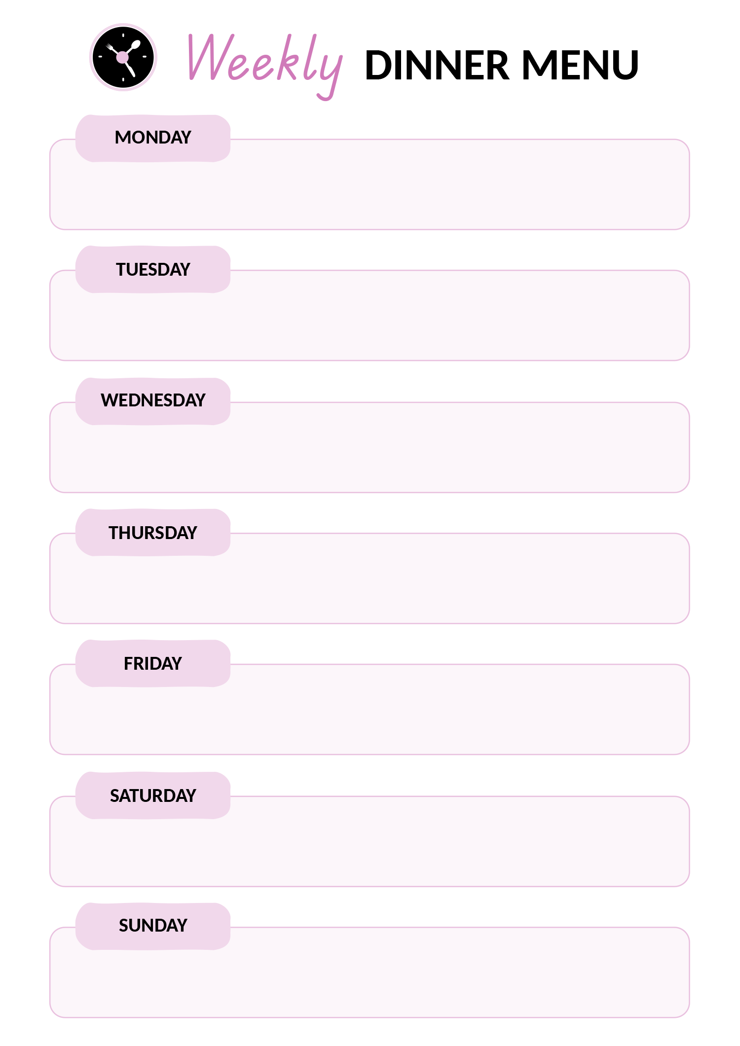 Weekly Dinner Schedule Template Google Docs Word Highfile Weekly Dinner Schedule Template Google Docs Word Highfile
