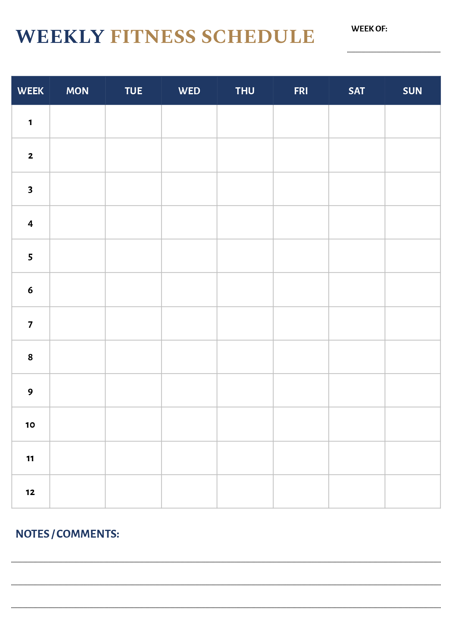 Weekly Fitness Schedule Template Google Docs Word Highfile Weekly Fitness Schedule Template Google Docs Word Highfile