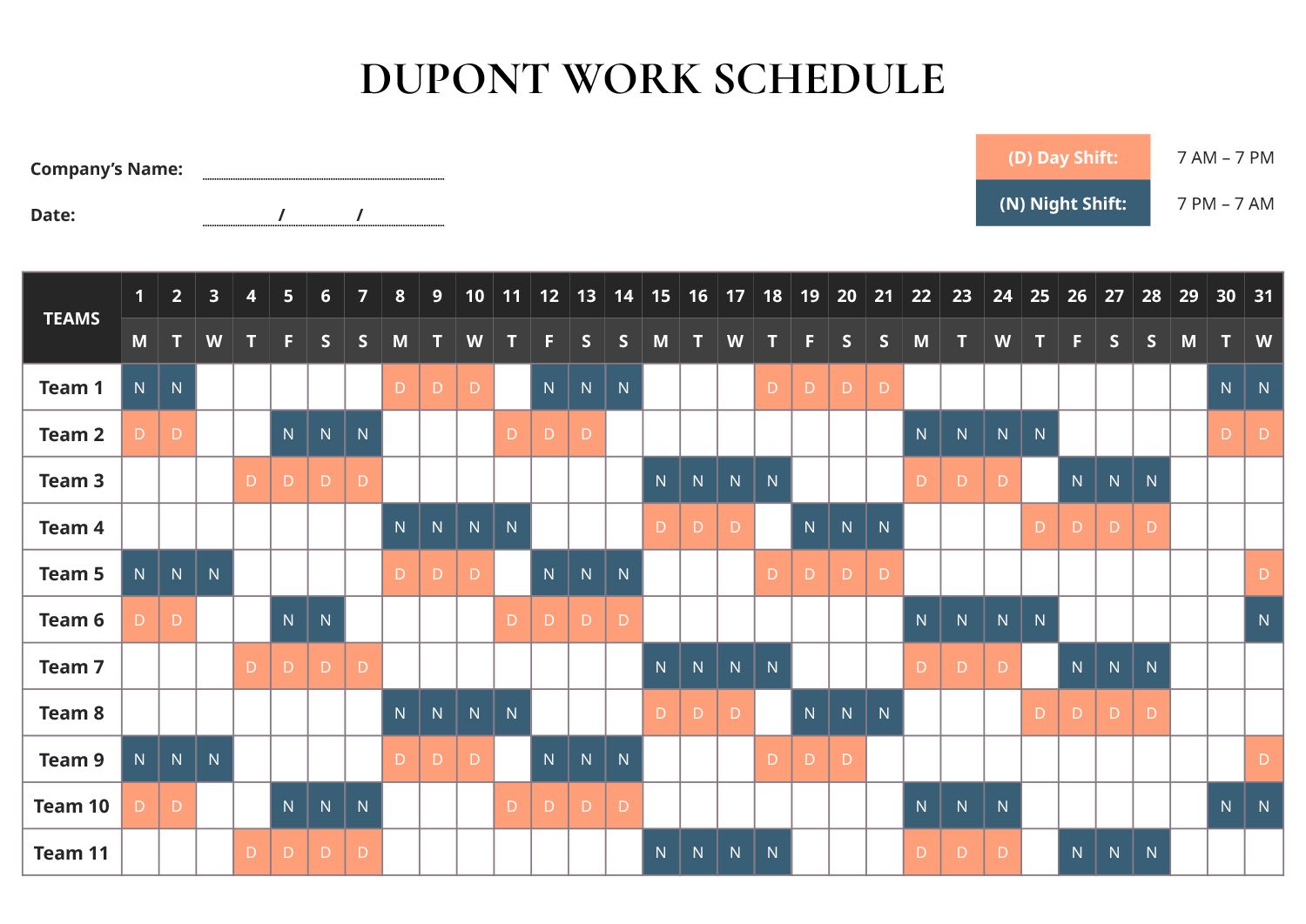 Dupont Shift Schedule Template Google Docs Word Highfile Dupont Shift Schedule Template Google Docs Word Highfile