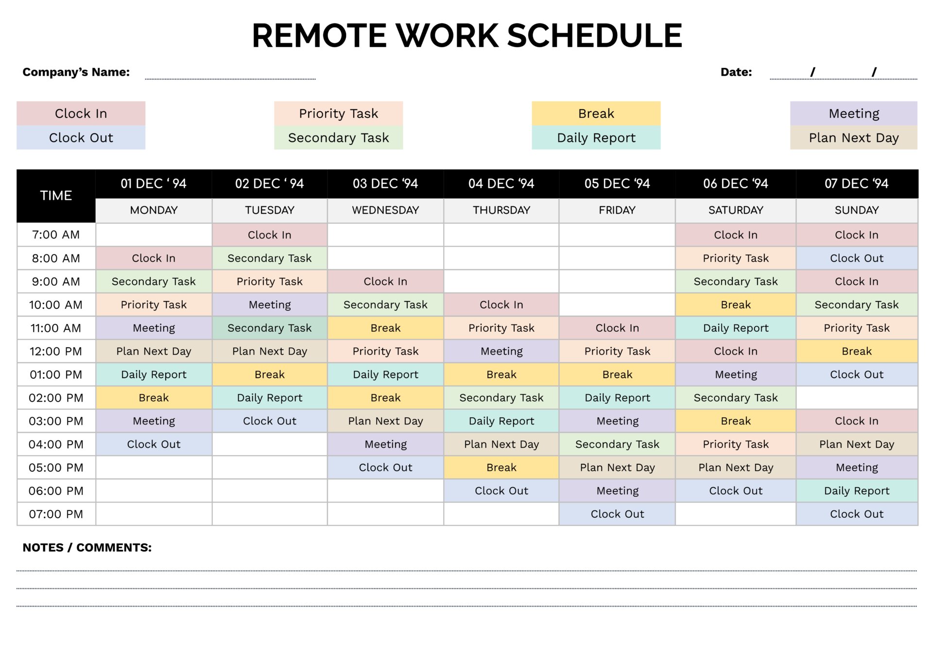 Remote Work Schedule Template Google Docs Word Highfile remote-work-schedule-template-google-docs-word-highfile