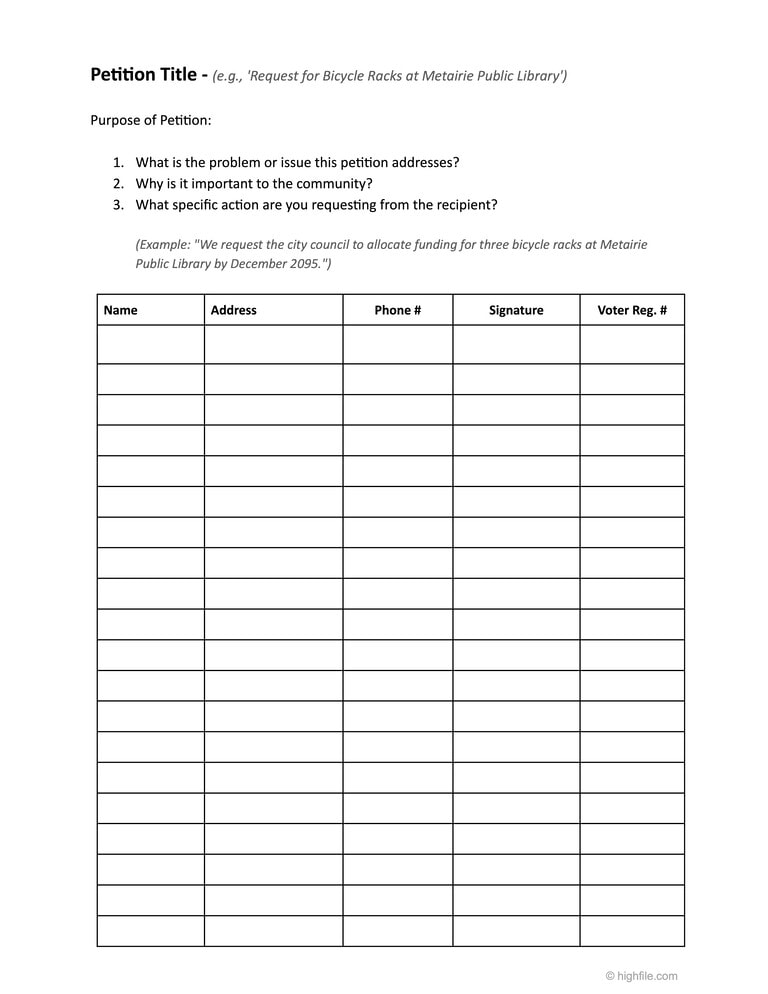 How To Write A Petition 15 Steps with Examples Highfile how-to-write-a-petition-15-steps-with-examples-highfile