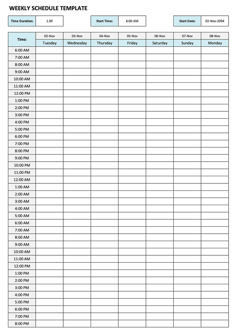 Weekly Maintenance Schedule Template Google Docs Word Highfile Weekly Maintenance Schedule Template Google Docs Word Highfile