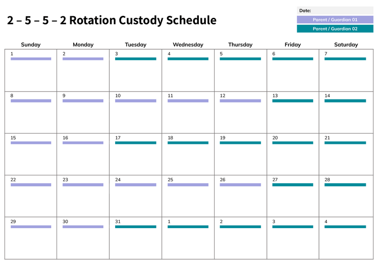 50 50 Custody Schedule Template Google Docs Word Highfile 50 50 Custody Schedule Template Google Docs Word Highfile