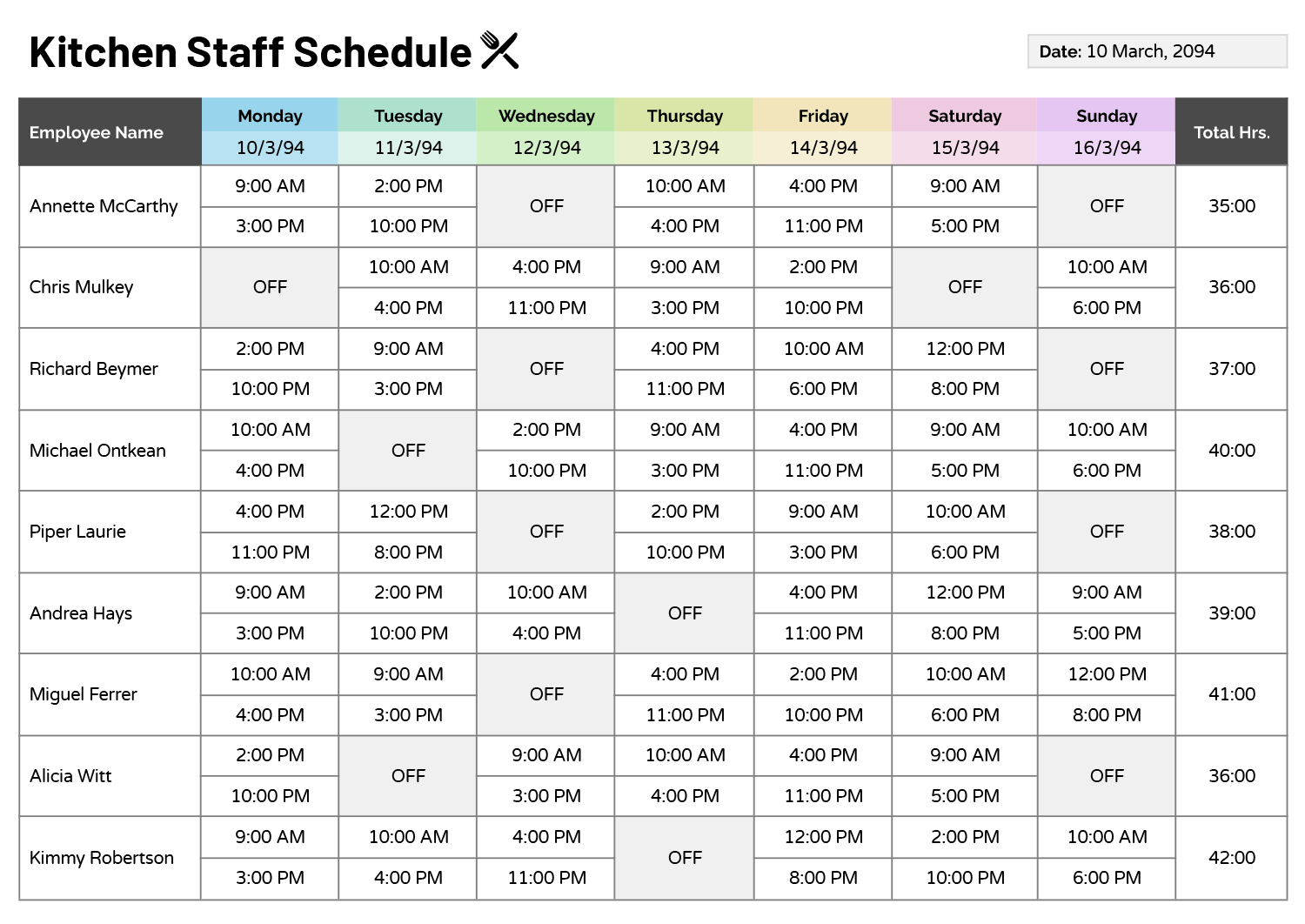 New Employee Orientation Schedule Template - Google Slides | PowerPoint ...