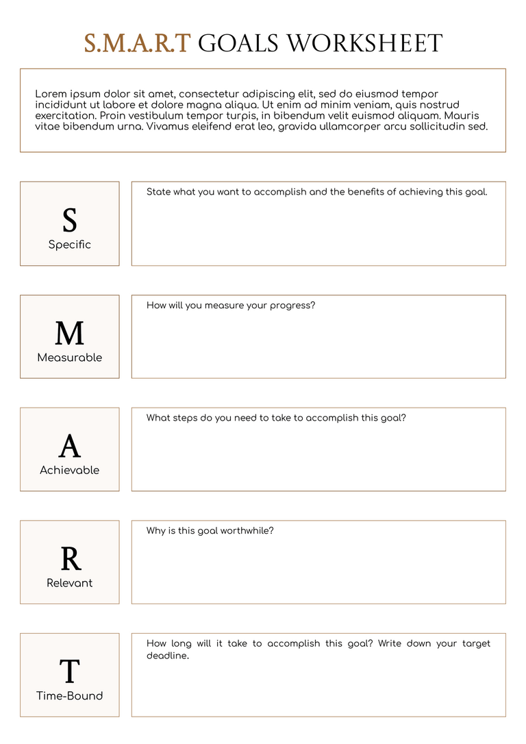 Free SMART Goals Templates and Worksheets - Highfile