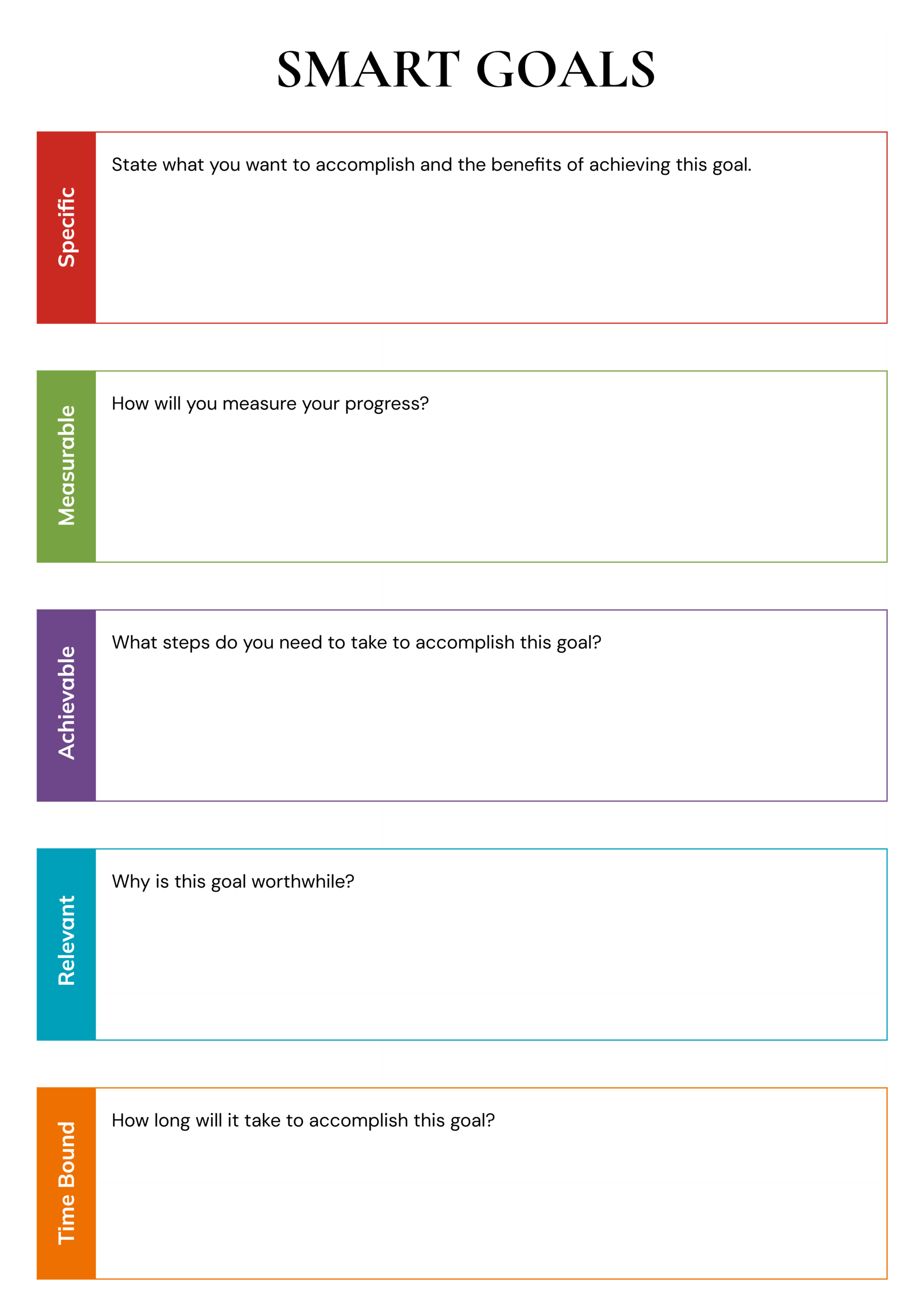Printable SMART Goals Template - Google Slides | PowerPoint - Highfile