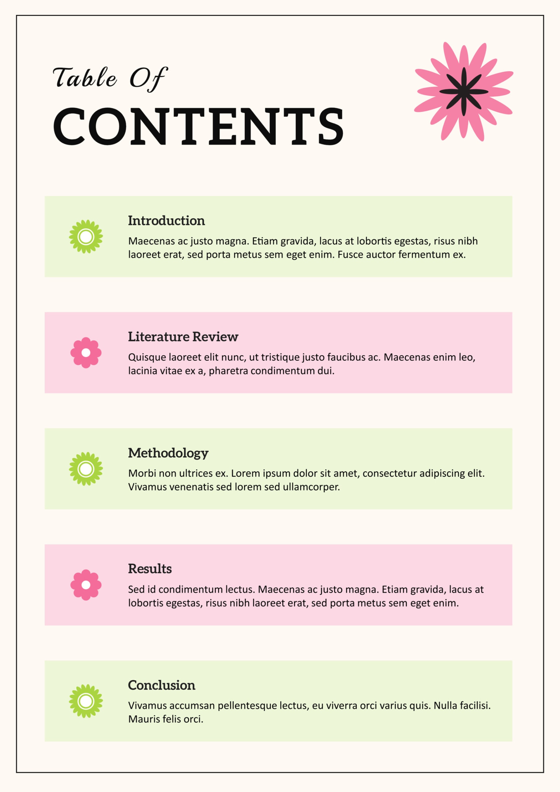 20 Table Of Contents Templates And Examples Free Template Downloads