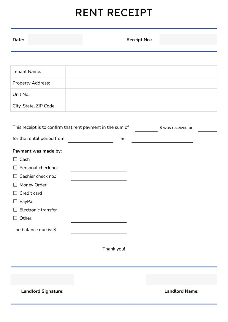 Free Customizable Receipt Templates - Highfile