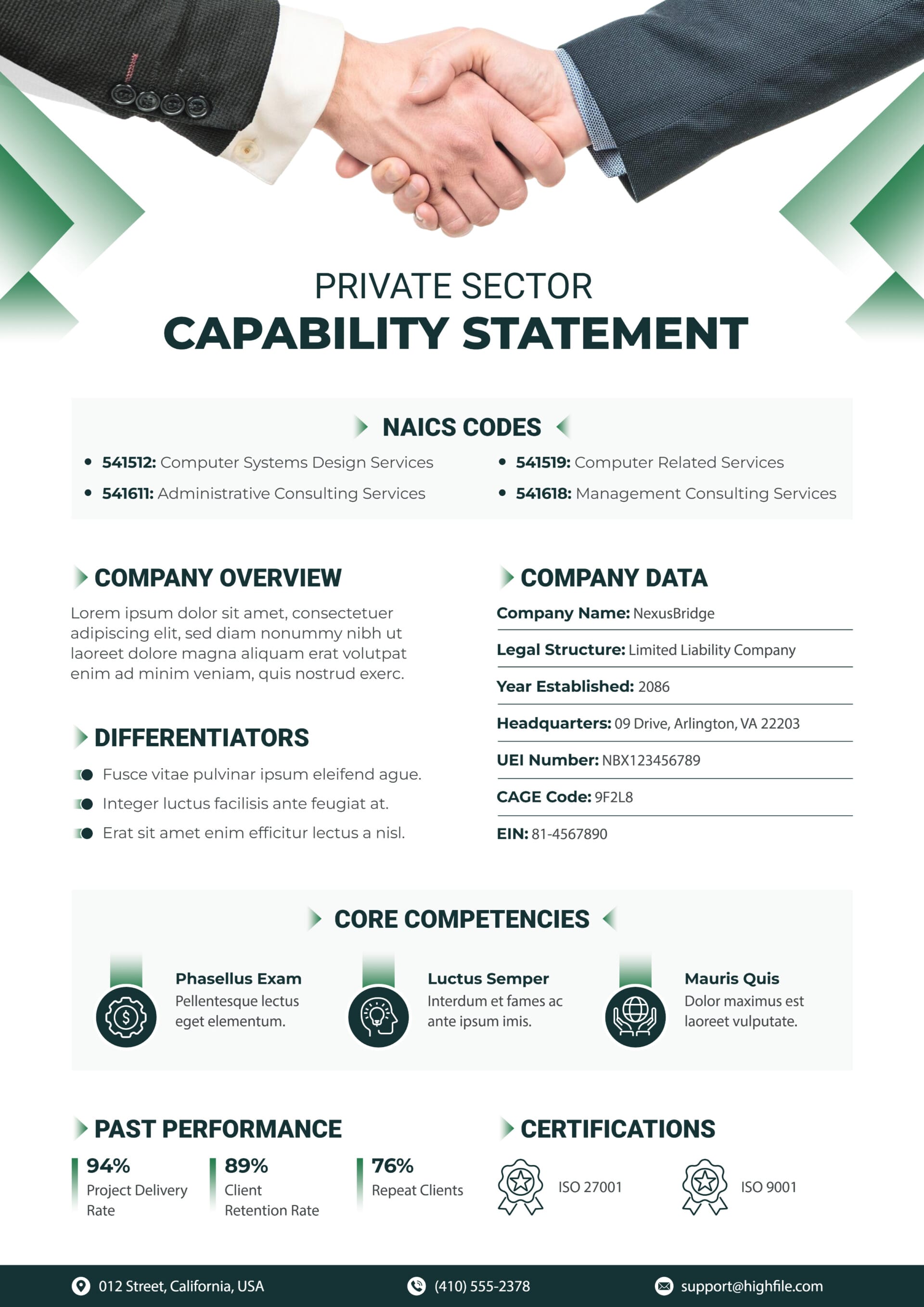 Business Development Capability Statement Template - PowerPoint ...