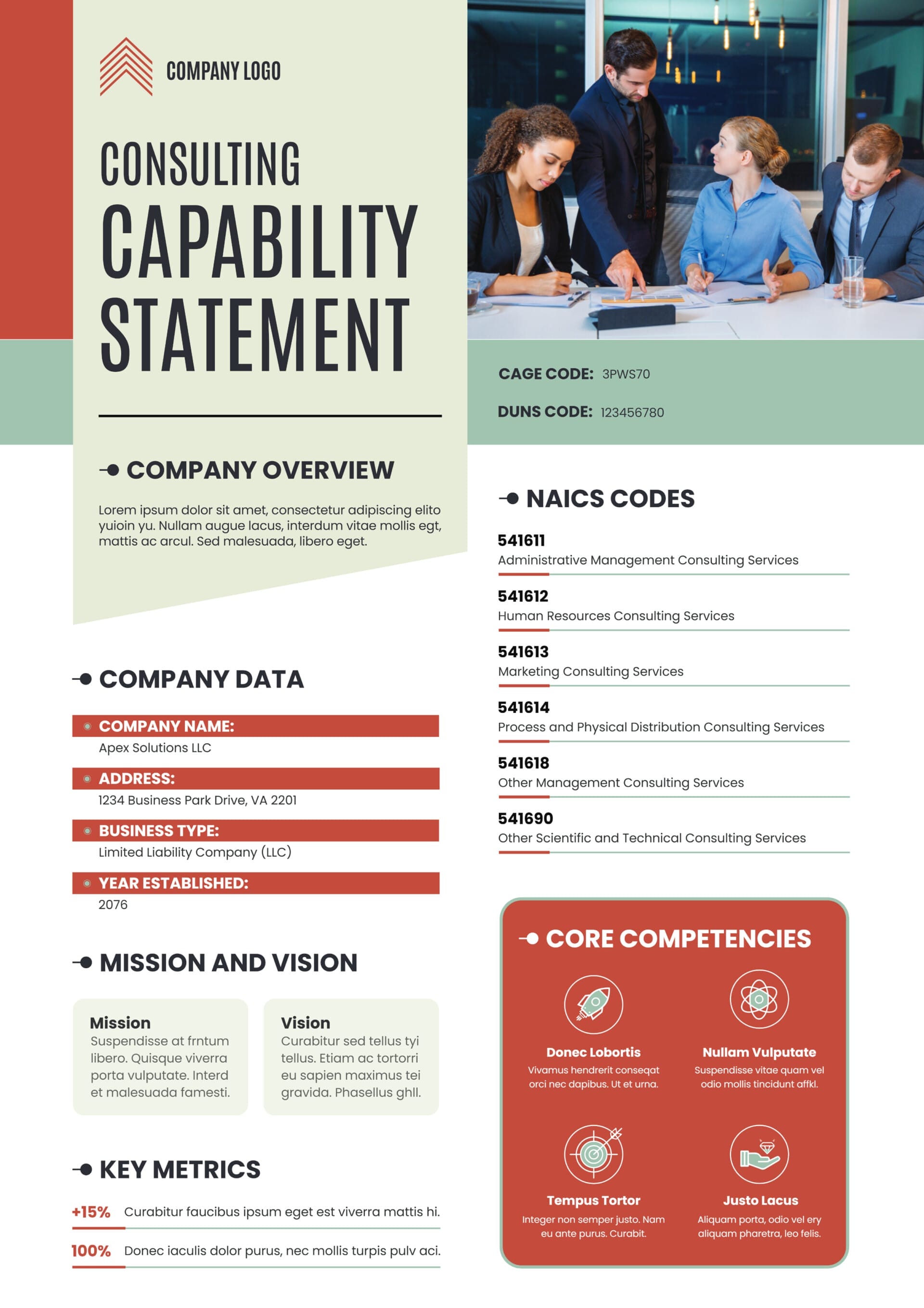 Consulting Capability Statement Template Highfile