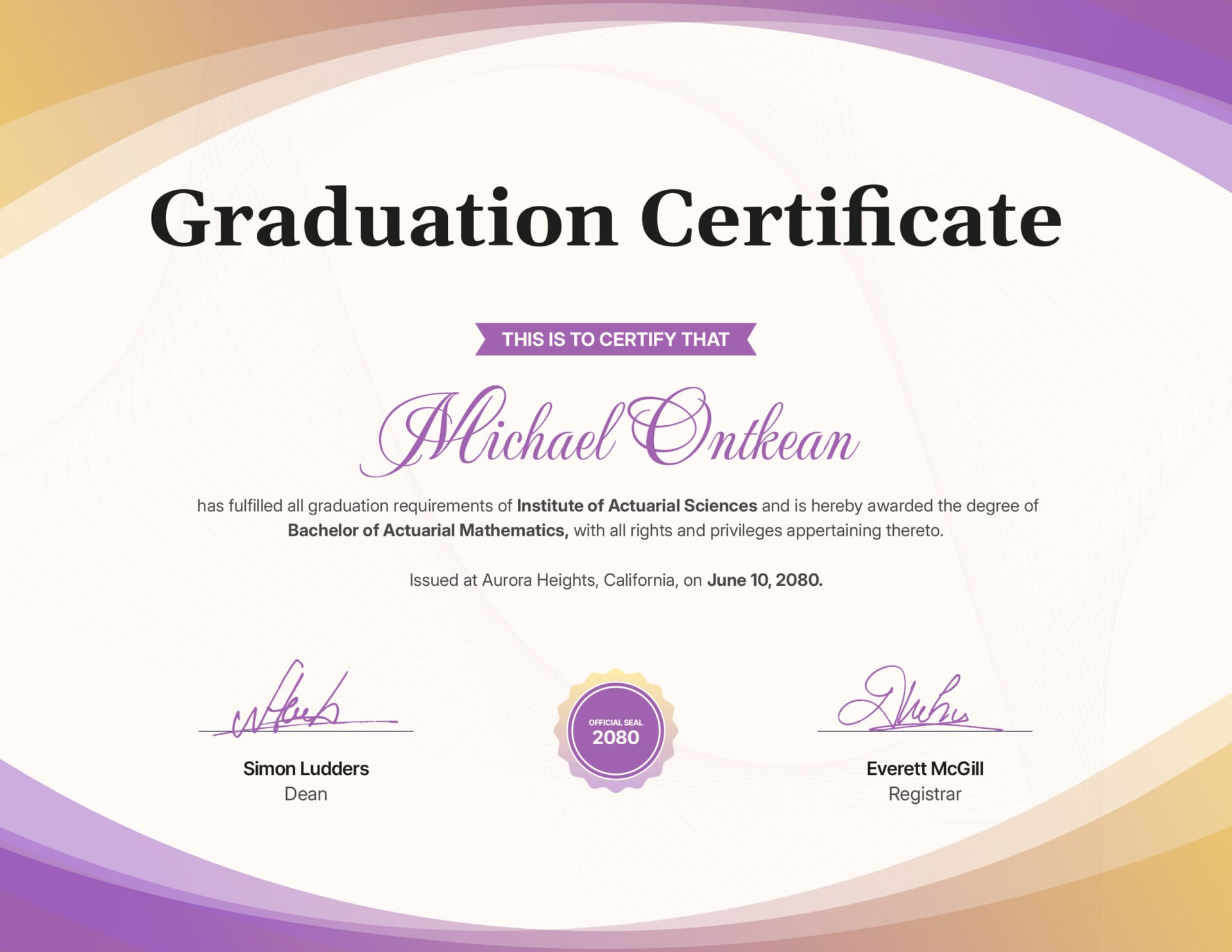 Free Editable Graduation Certificate Templates - Highfile