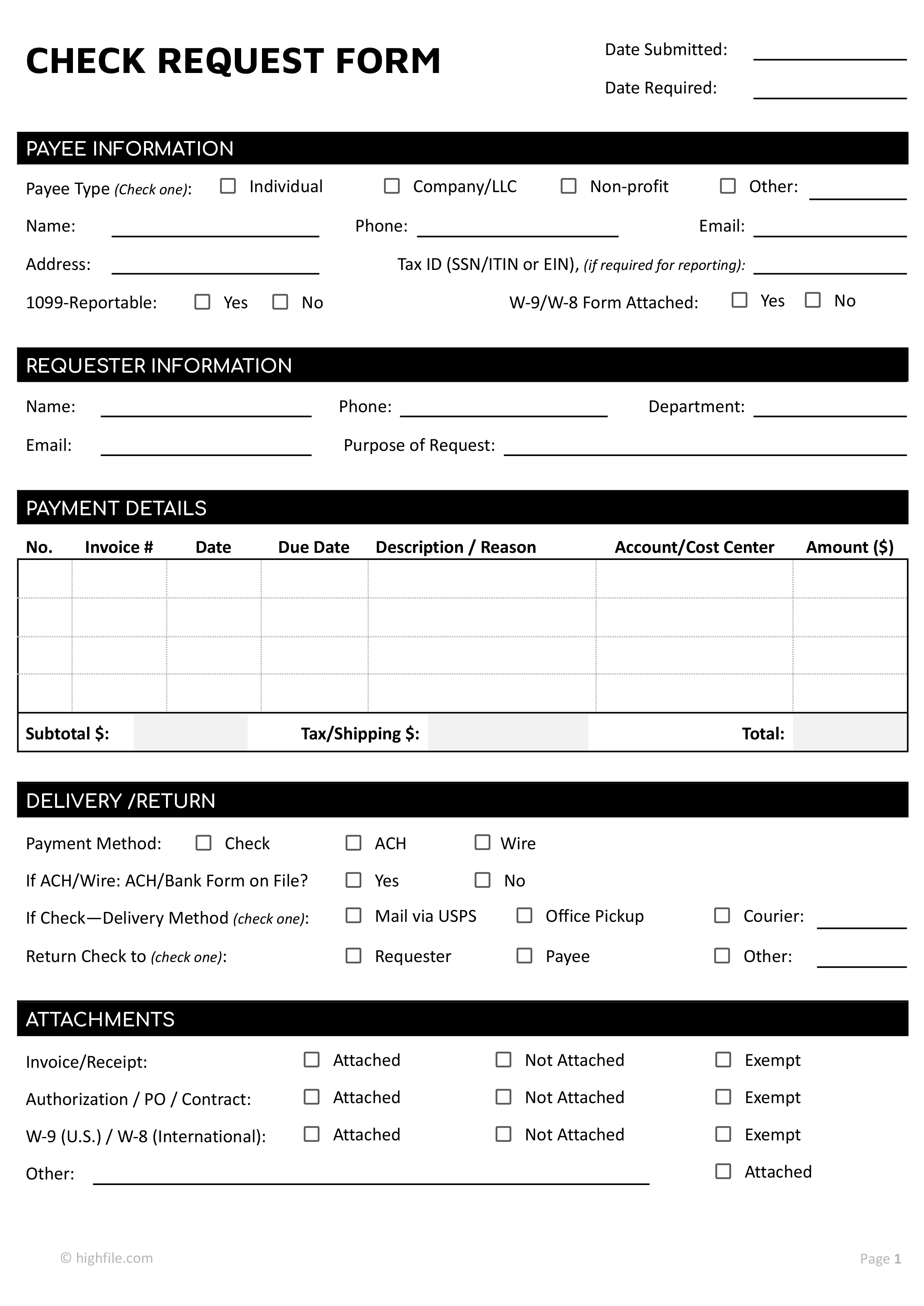 Free Word Templates - Highfile