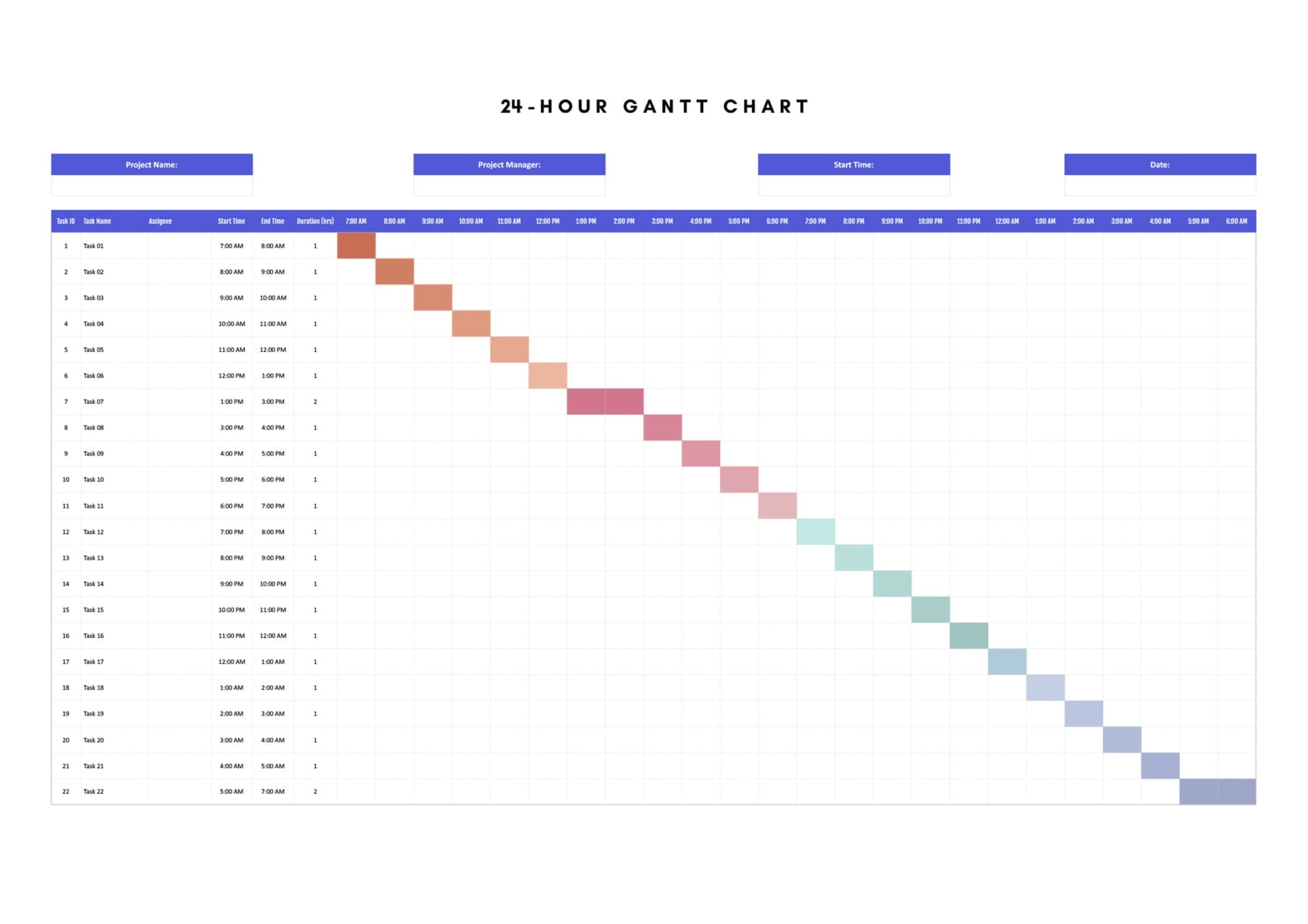 Event Planning Gantt Chart Template (Excel | Google Sheets)